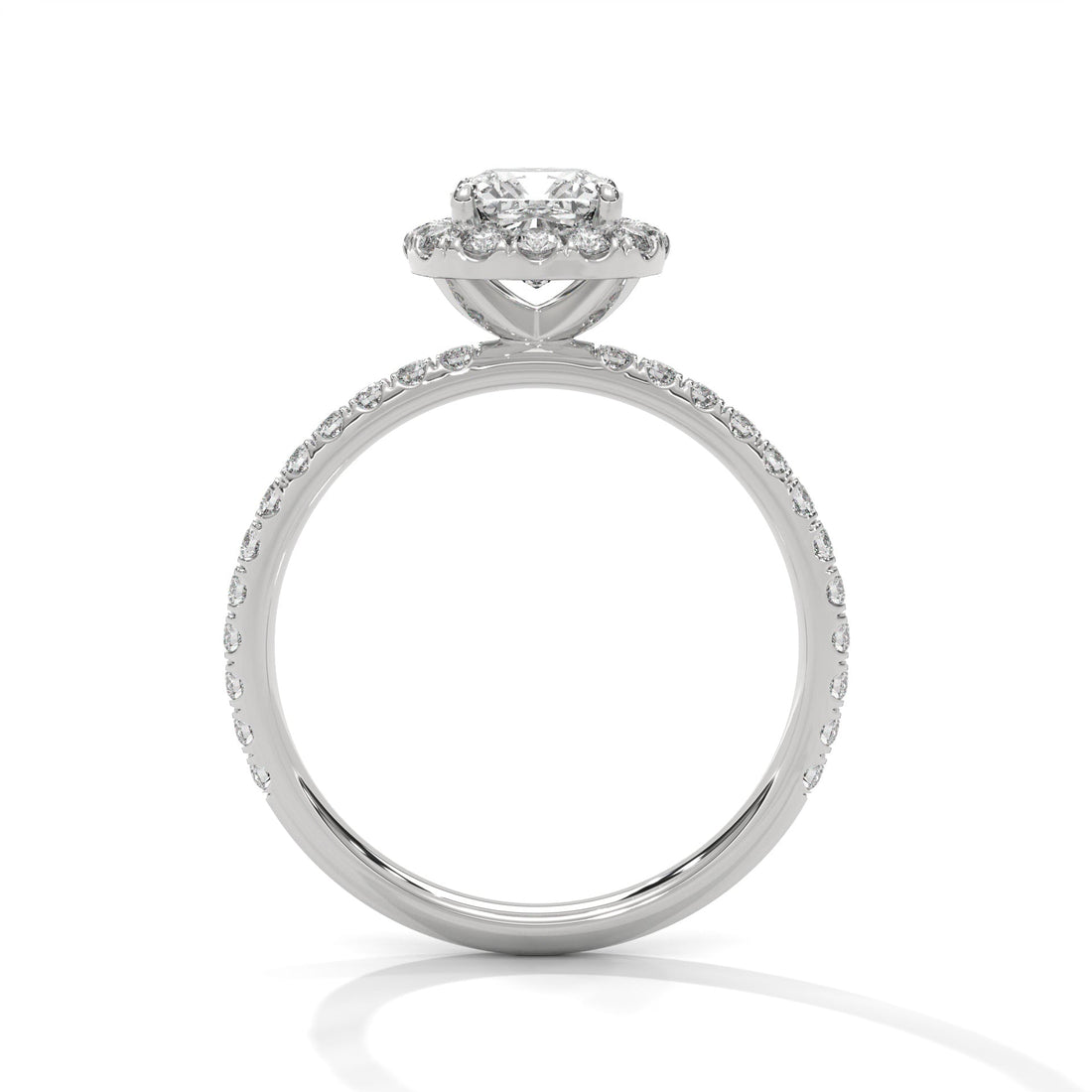 Regalia 2.41 CTW Cushion Cut Diamond Halo Engagement Ring | E-VS