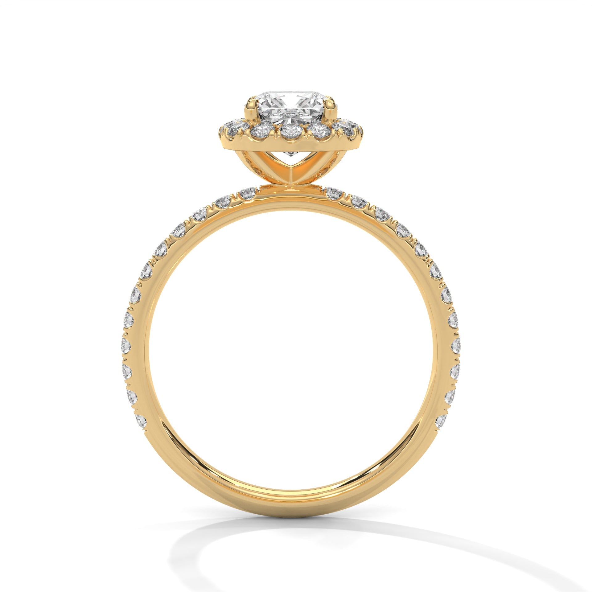 Regalia 2.41 CTW Cushion Cut Diamond Halo Engagement Ring | E-VS