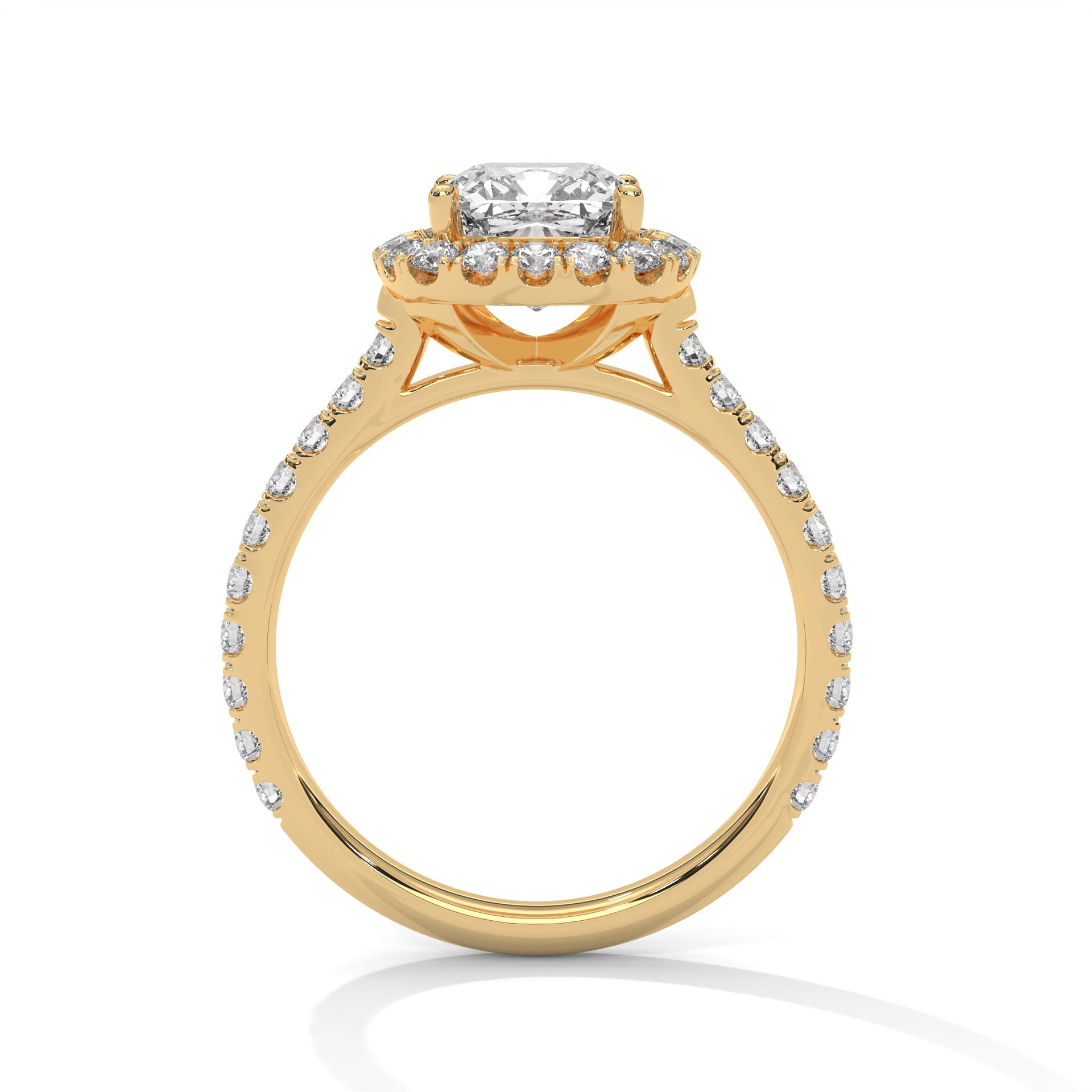 Glimmer 3CT Cushion Lab-Grown Diamond Engagement Ring | 3.61 CTW