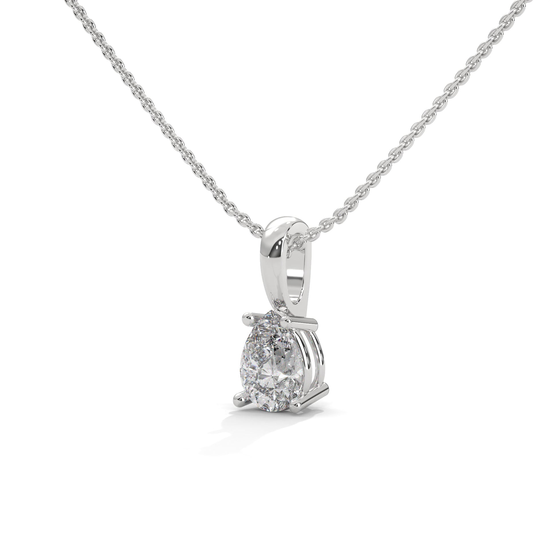 Elysian Drop Pear-Cut Diamond Pendant Necklace 0.75ct | 14K Gold |16”&18” Chain