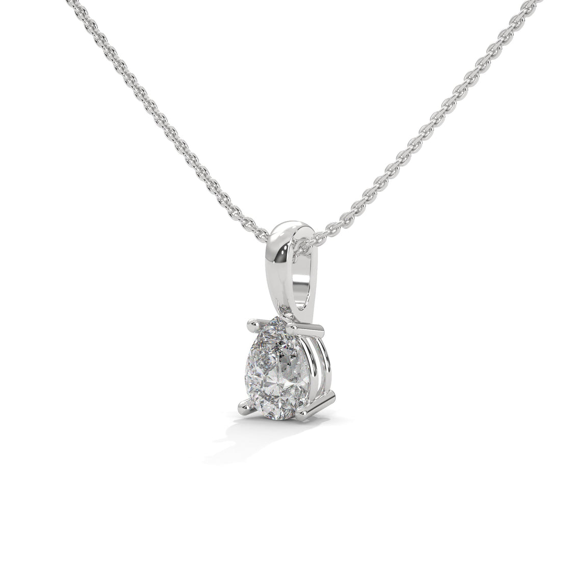 Elysian Drop Pear-Cut Diamond Pendant Necklace 0.75ct | 14K Gold |16”&18” Chain