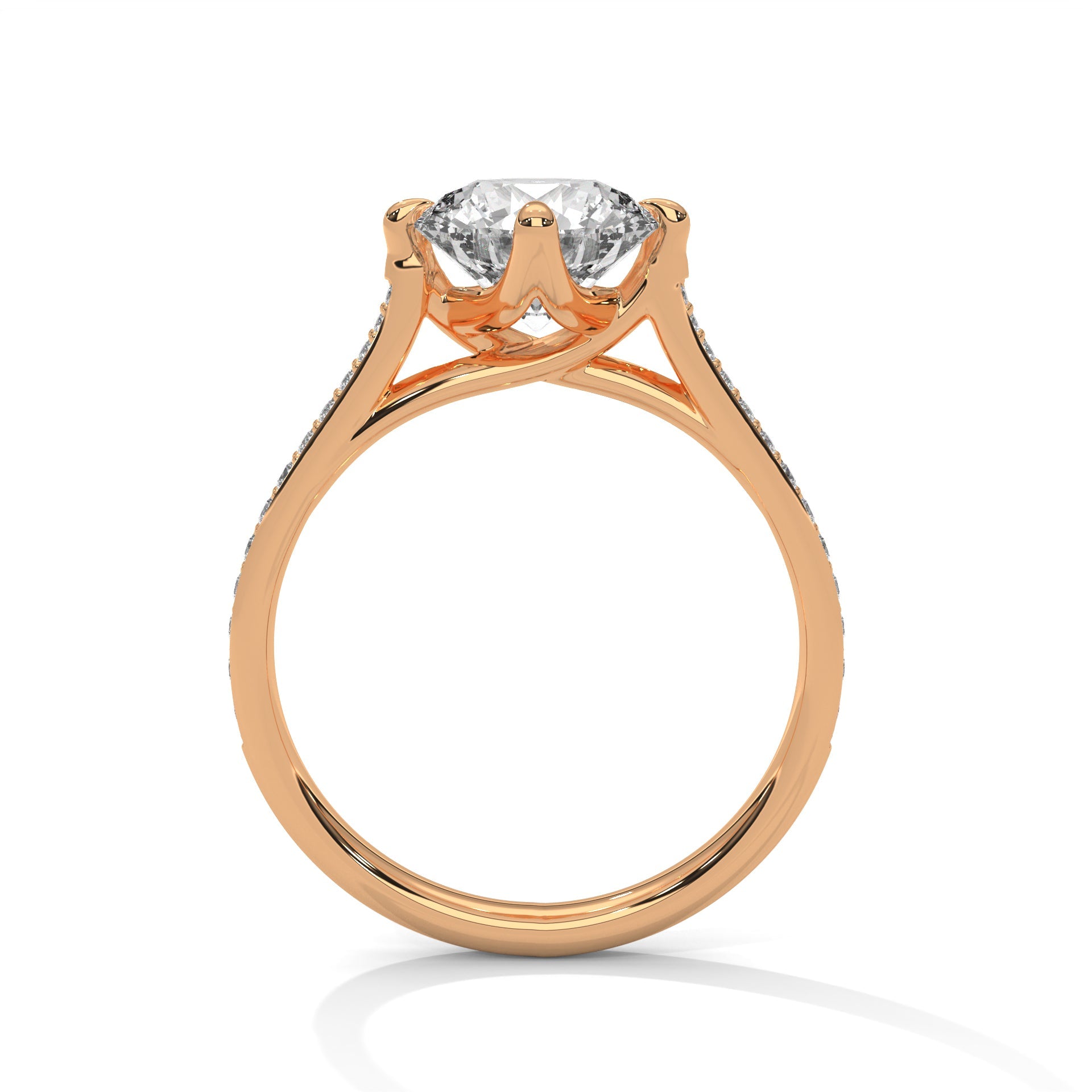 Ethereal Glow 1 CT Round-Cut Lab Grown Diamond Pave Ring | 1.18 CTW