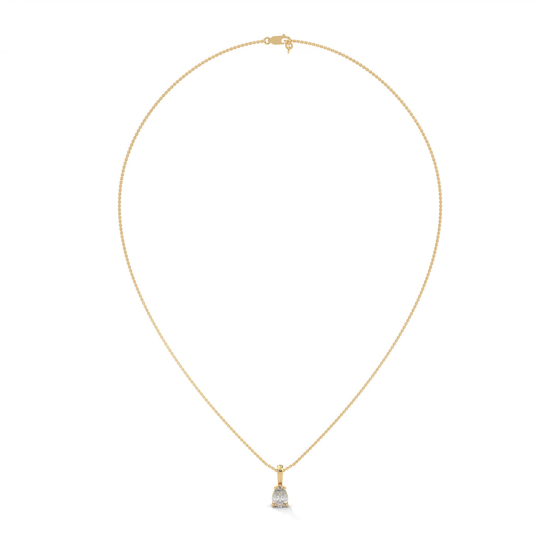 Elysian Drop Pear-Cut Diamond Pendant Necklace 0.75ct | 14K Gold |16”&18” Chain