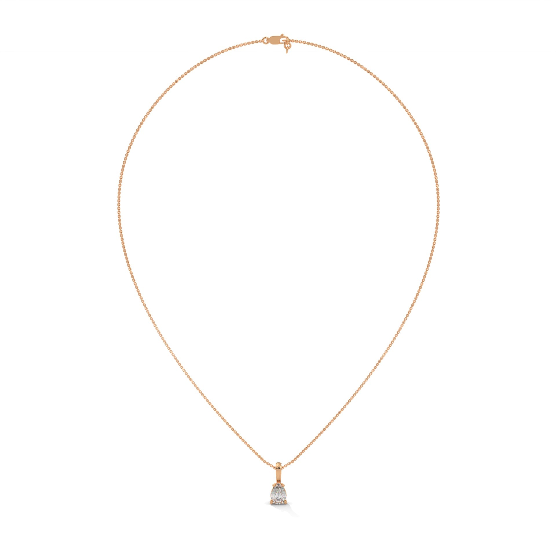 Elysian Drop Pear-Cut Diamond Pendant Necklace 0.75ct | 14K Gold |16”&18” Chain