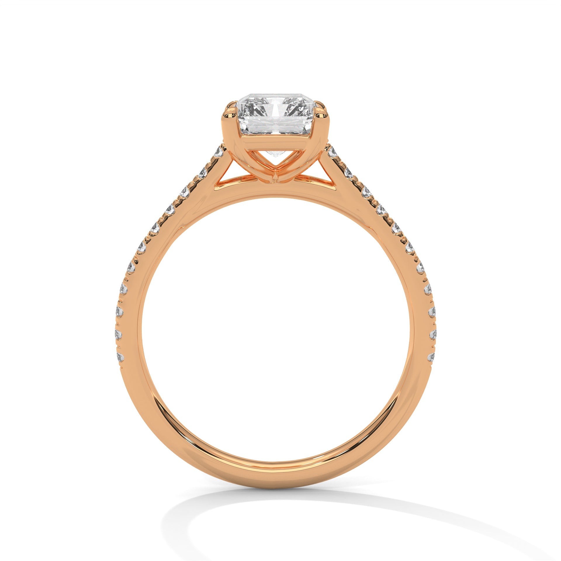 Graceful Lumina 1.5CT Emerald Lab-Grown Diamond Engagement Ring | 1.72 CTW