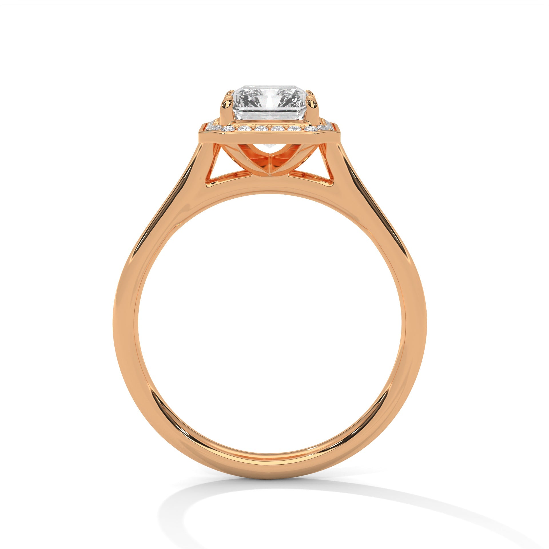 Royal Halo 1.5CT Emerald Lab-Grown Diamond Engagement Ring | 1.65 CTW