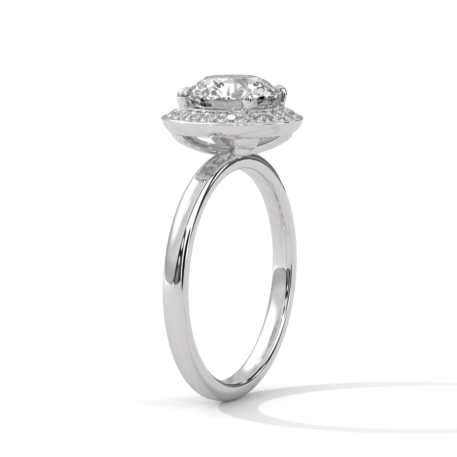 Round-Cut 1.5 CT Halo Lab Grown Diamond Ring | 1.71 CTW