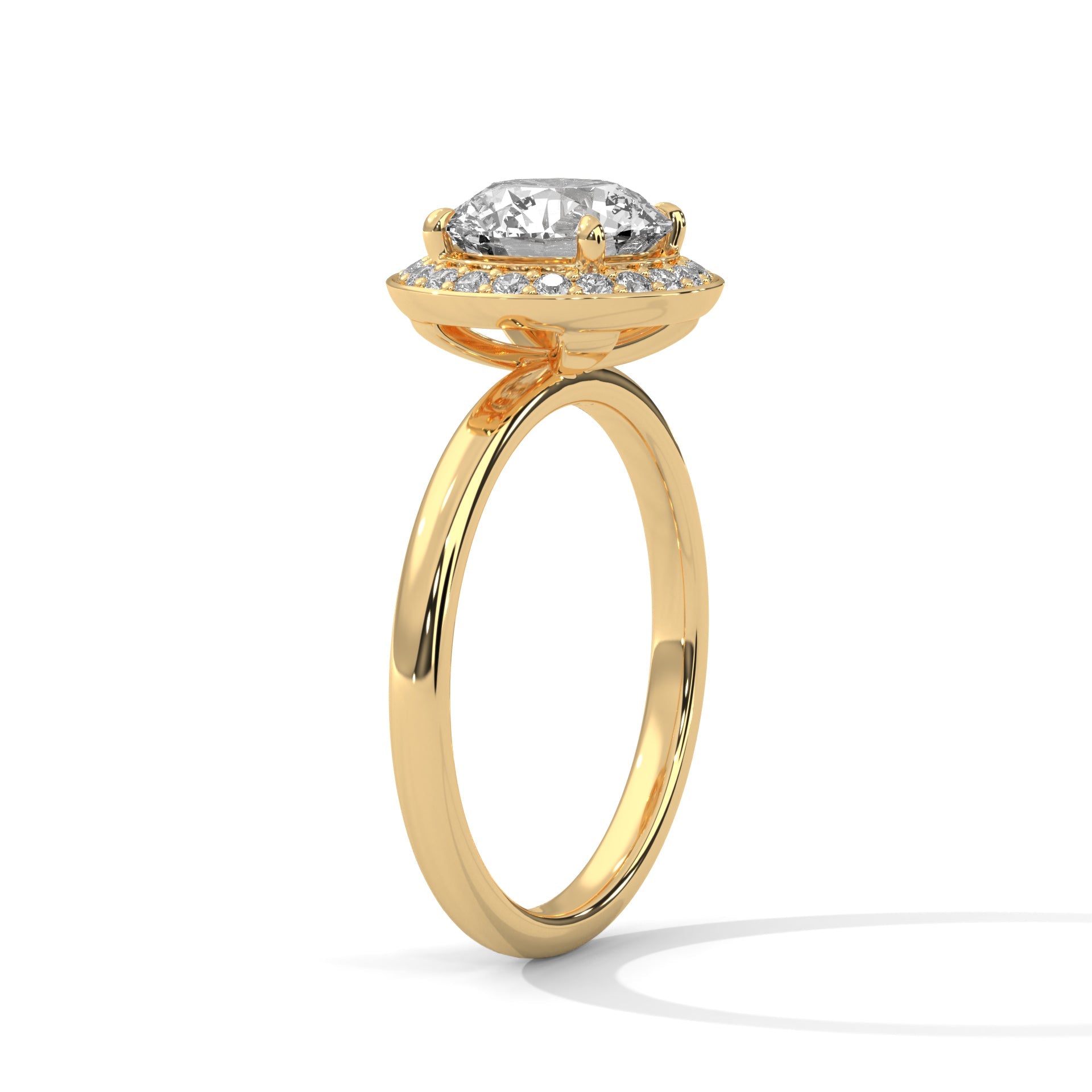 Round-Cut 1.5 CT Halo Lab Grown Diamond Ring | 1.71 CTW