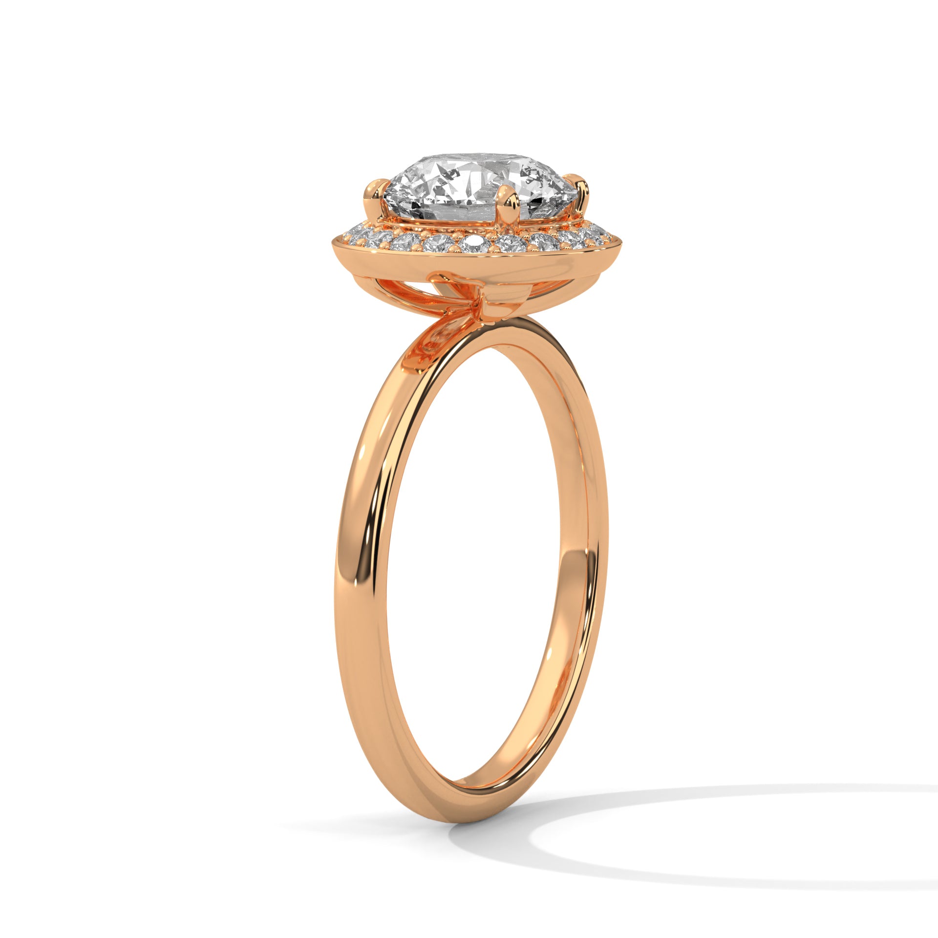 Round-Cut 1.5 CT Halo Lab Grown Diamond Ring | 1.71 CTW