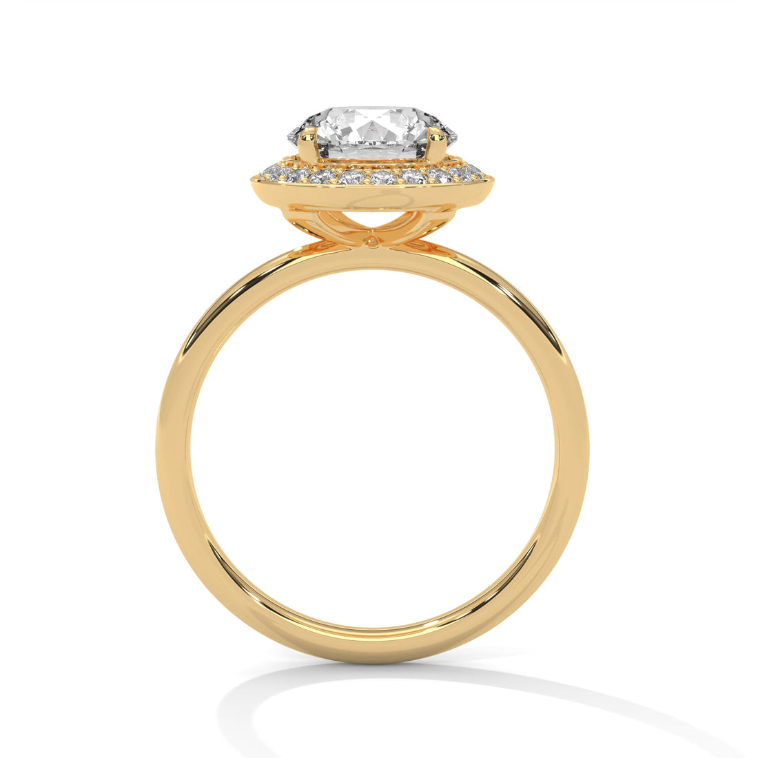 Round-Cut 1.5 CT Halo Lab Grown Diamond Ring | 1.71 CTW