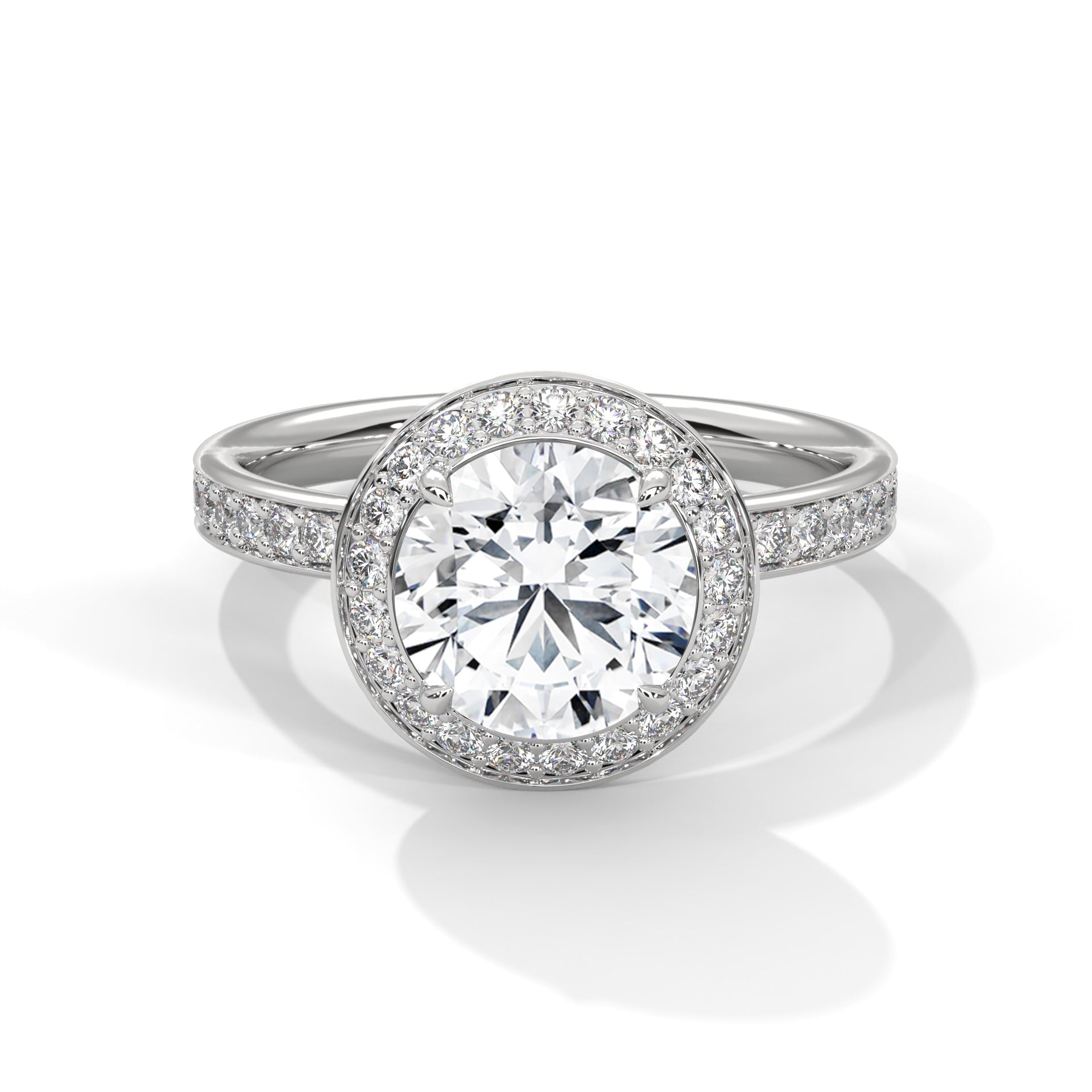 Opulent Halo 1.5 CTW Round-Cut Lab Grown Diamond Ring | 2.17 CTW