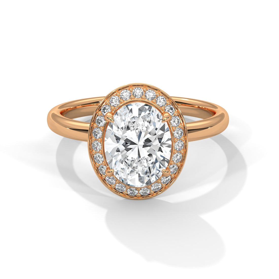 Timeless Halo 3 CT Oval-Cut Lab Grown Diamond Ring | 3.18 CTW