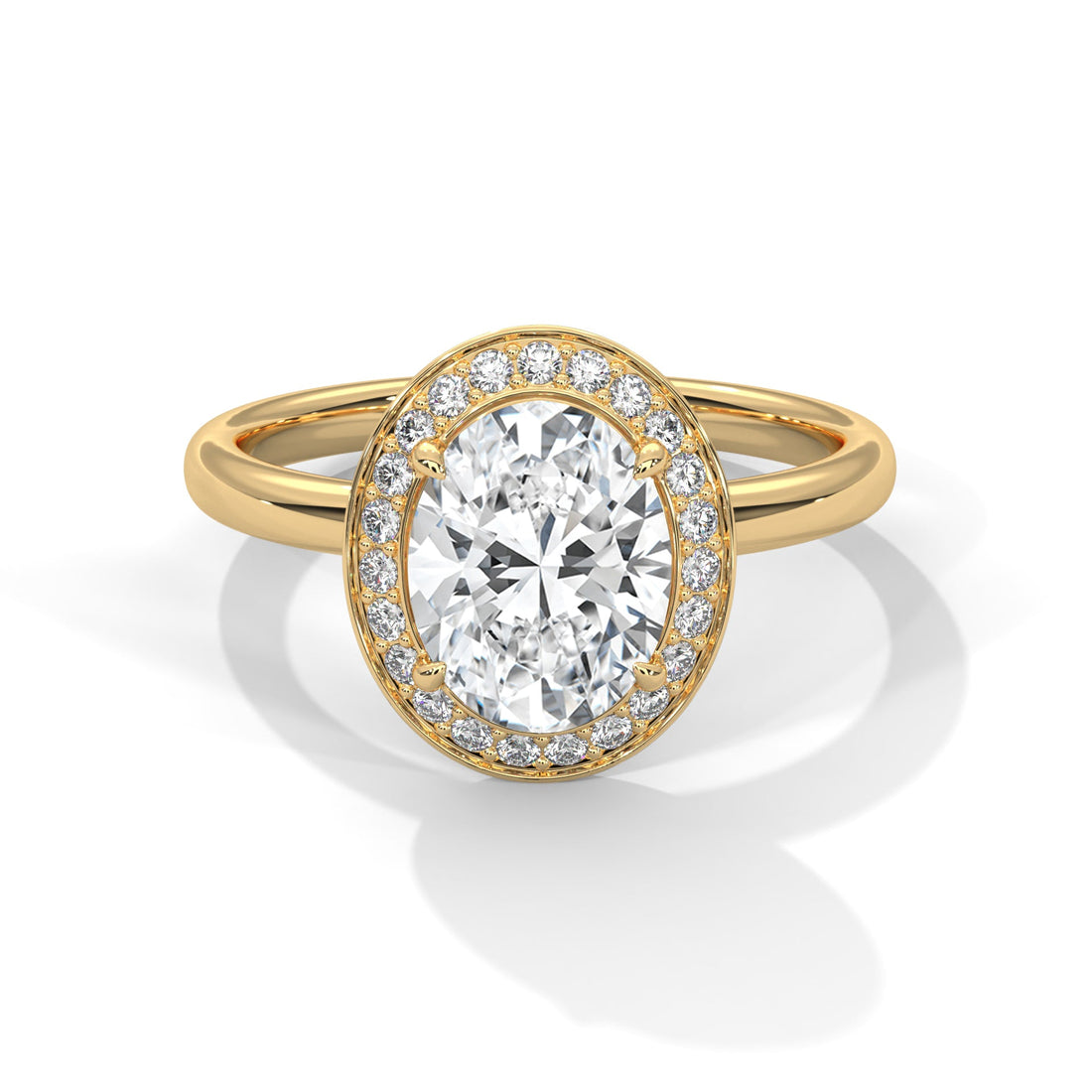 Timeless Halo 3 CT Oval-Cut Lab Grown Diamond Ring | 3.18 CTW