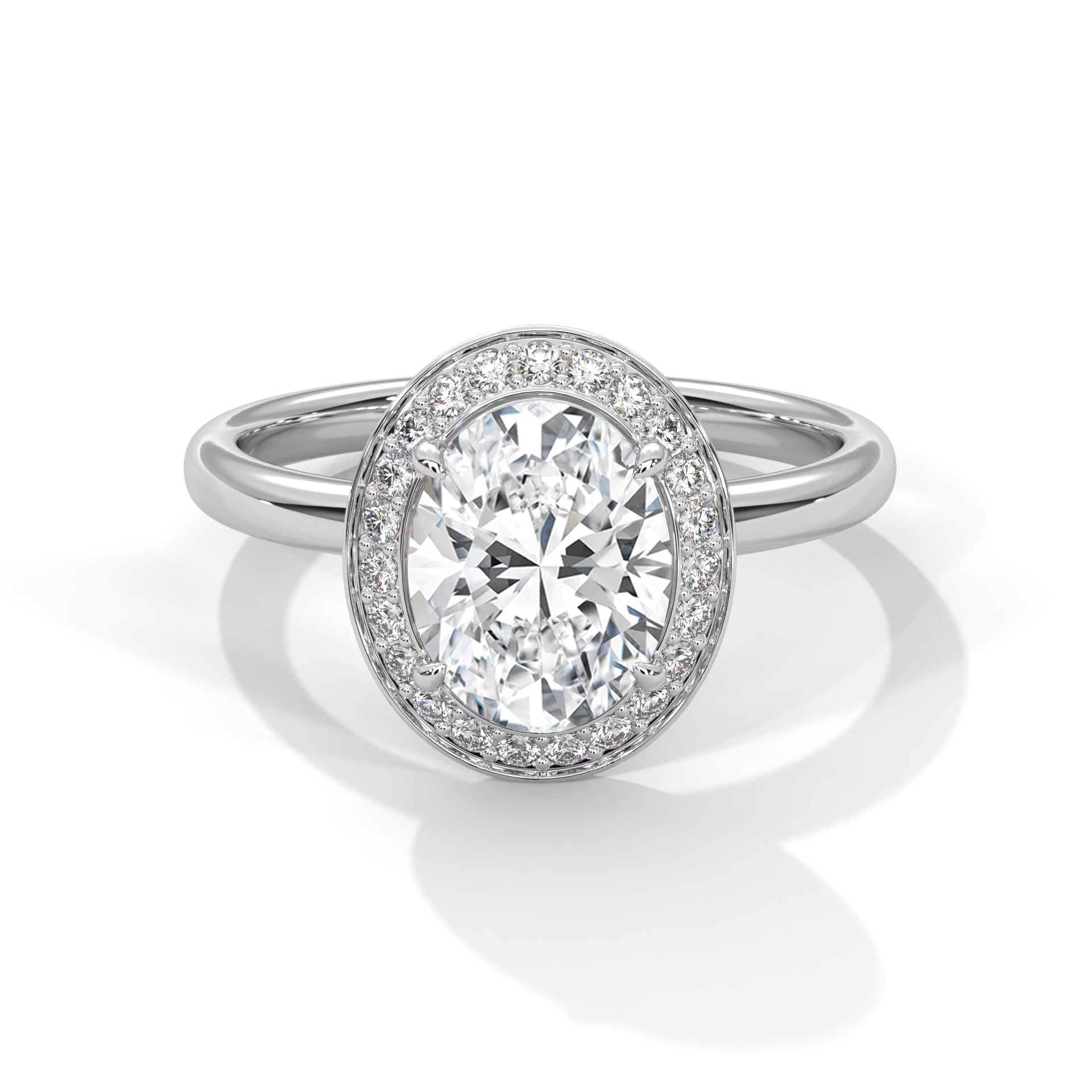 Timeless Halo 3 CT Oval-Cut Lab Grown Diamond Ring | 3.18 CTW