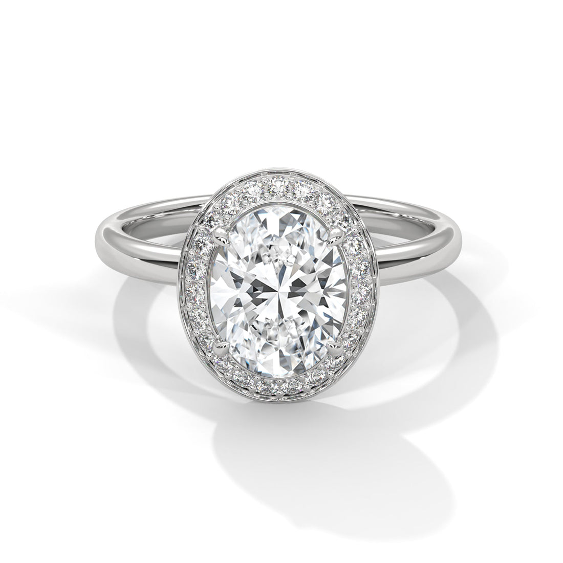 Timeless Halo 3 CT Oval-Cut Lab Grown Diamond Ring | 3.18 CTW