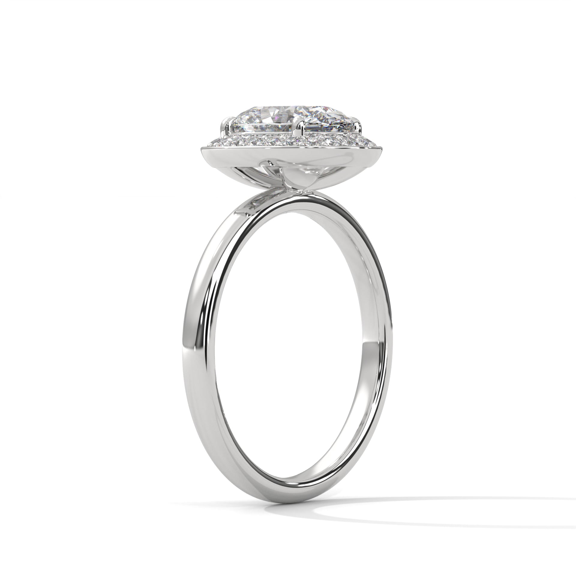 Timeless Halo 3 CT Oval-Cut Lab Grown Diamond Ring | 3.18 CTW
