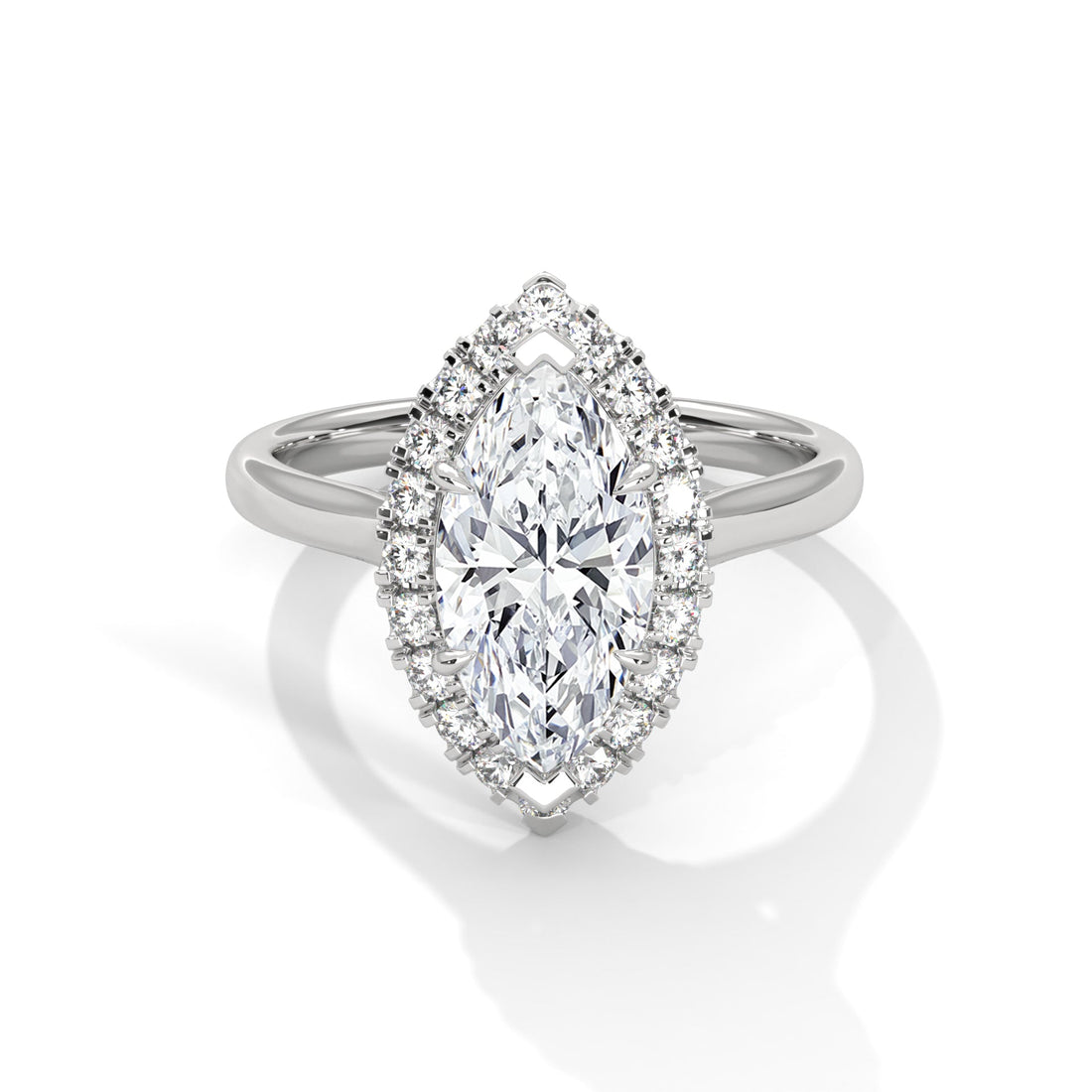 marquise-Cut Engagement Ring with 1.5ct Lab-Grown Diamond| 1.86 CTW