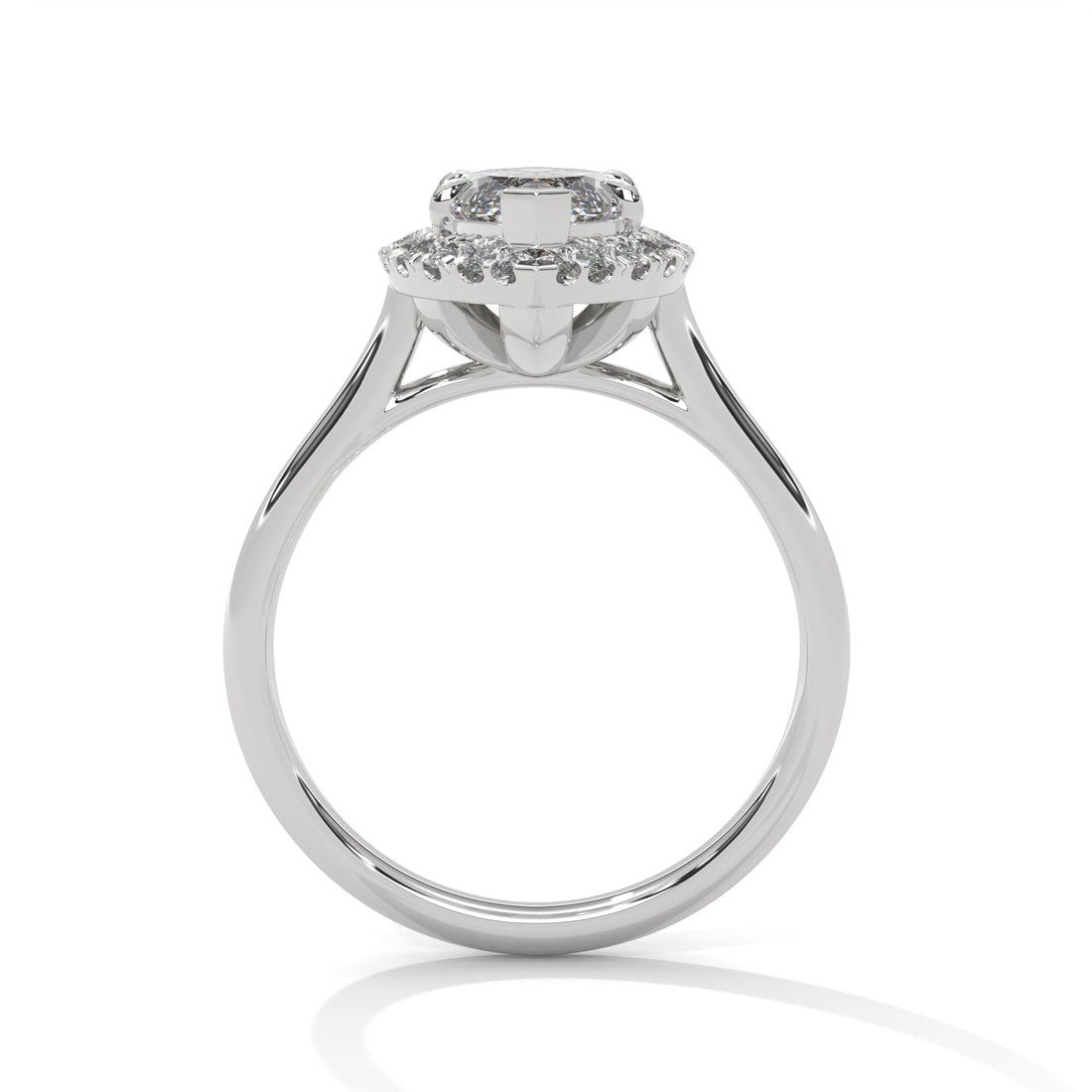 Halo marquise-Cut Engagement Ring with 2ct Lab-Grown Diamond (F VS1)
