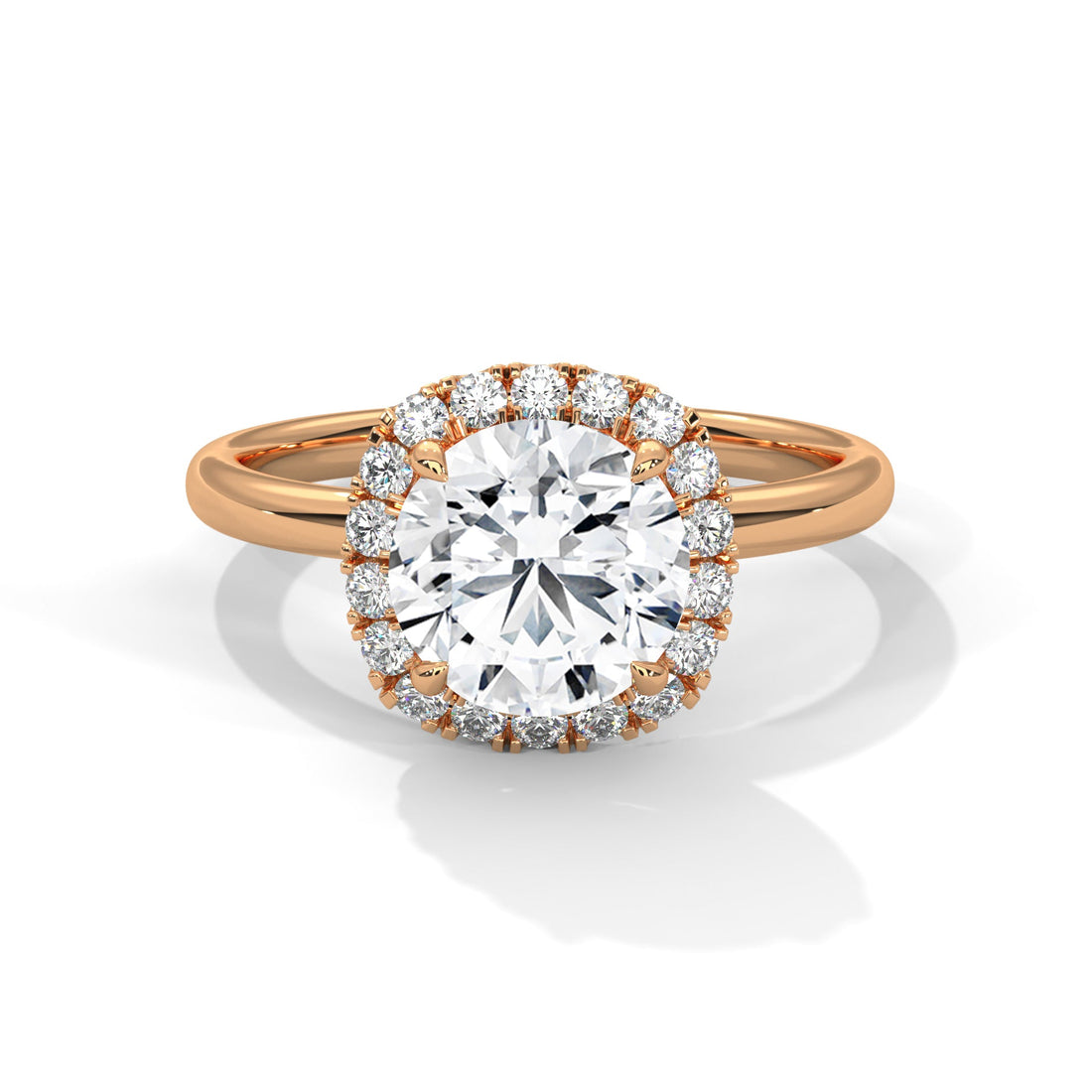 Cushion Halo 1.5 CT Round-Cut Lab Grown Diamond Ring | 1.75 CTW