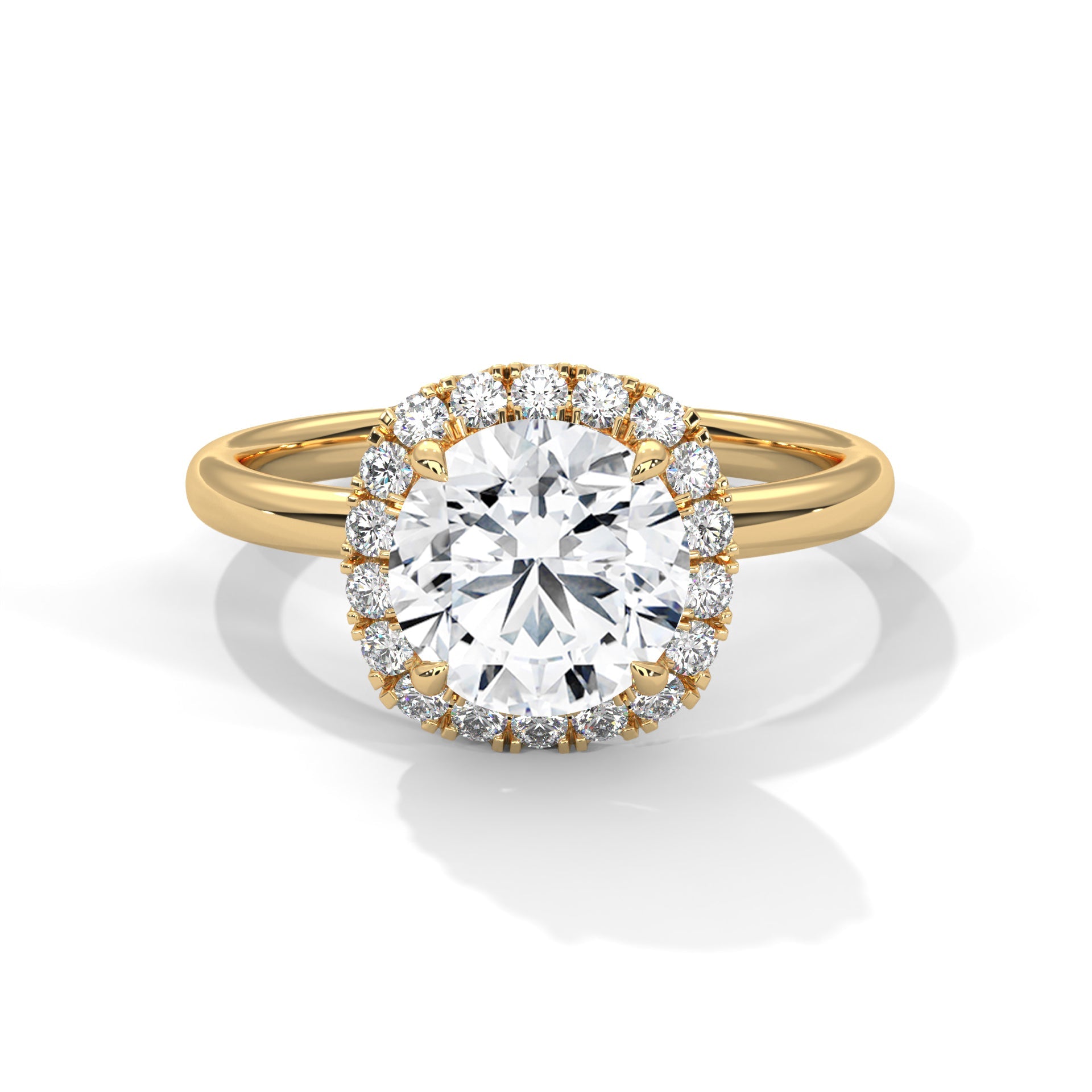 Cushion Halo 1.5 CT Round-Cut Lab Grown Diamond Ring | 1.75 CTW