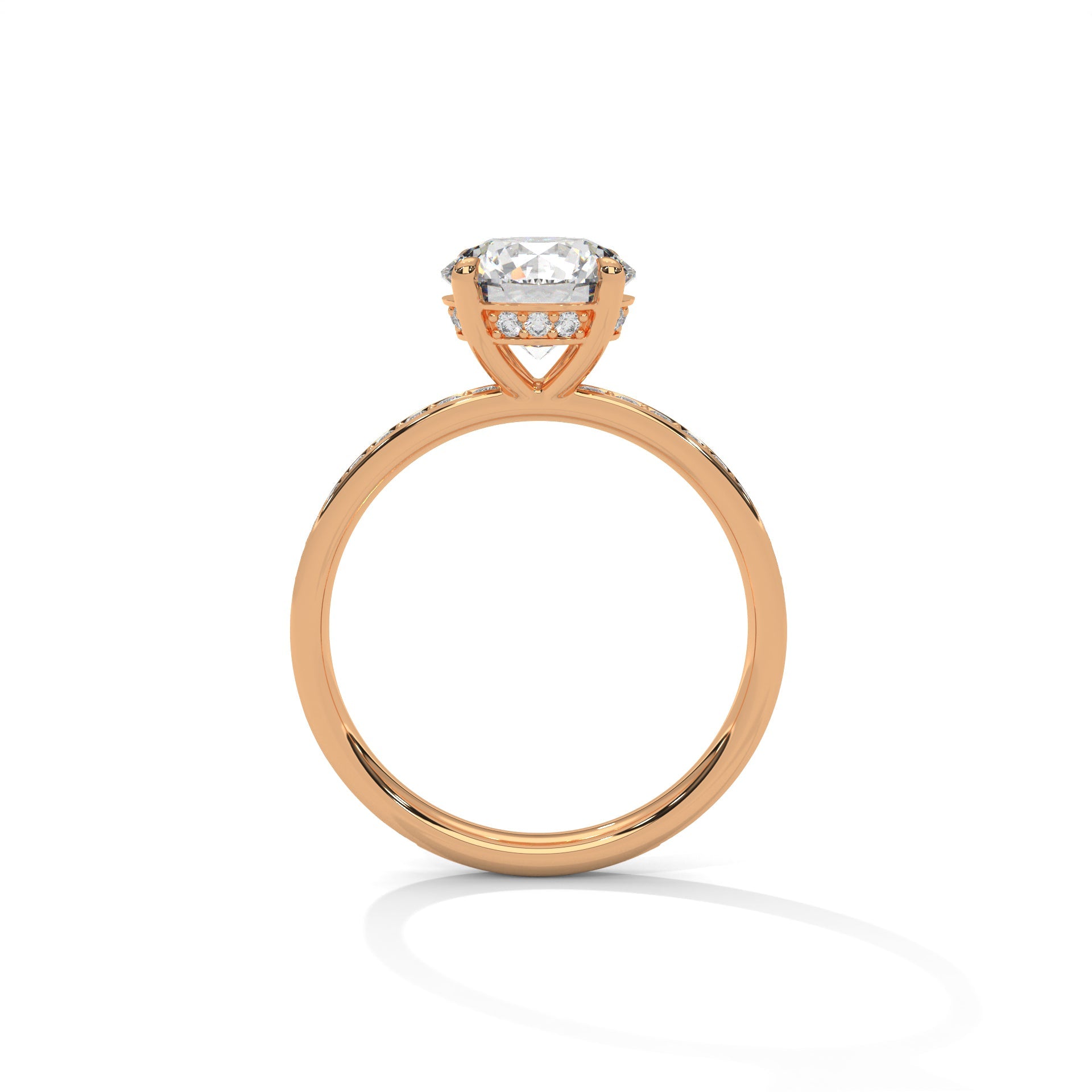 Lustrous Charm 1.5 CT Round-Cut Lab Grown Diamond Pave Ring | 1.96 CTW