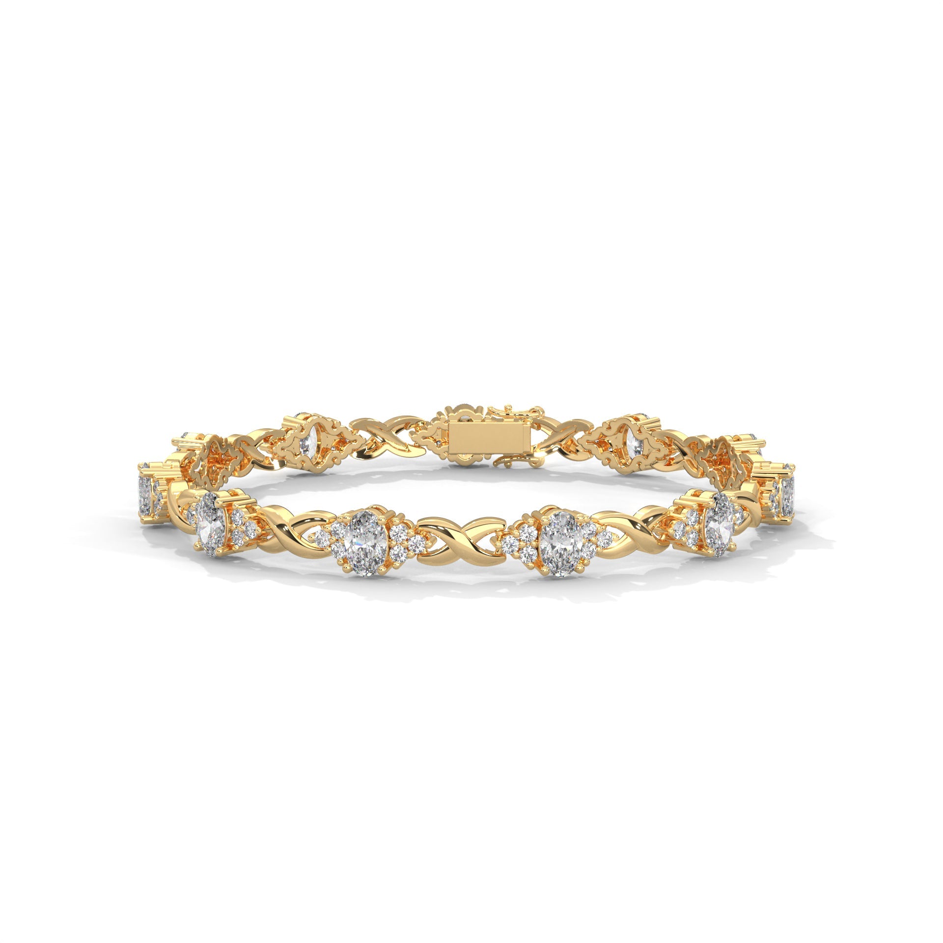 Elysian Twist Oval-Cut Lab-Grown Diamond Bracelet | 6.67 CTW