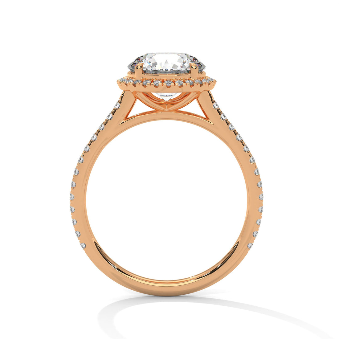 Luminous Halo 2.34 CTW Round-Cut Diamond Engagement Ring | E VVS1