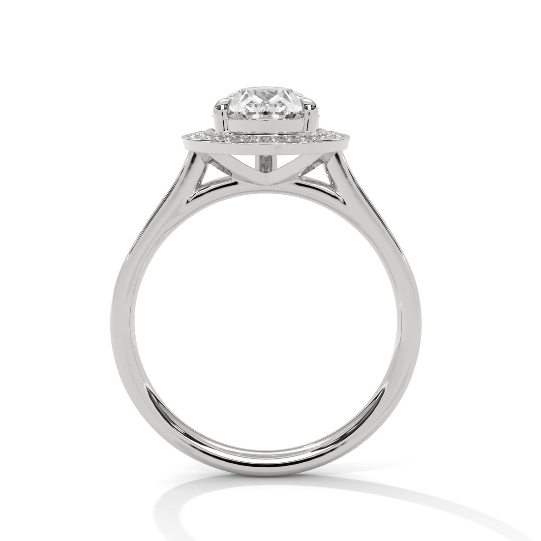 Halo Pear-Cut 2.34 CTW Diamond Engagement Ring | E-VS1
