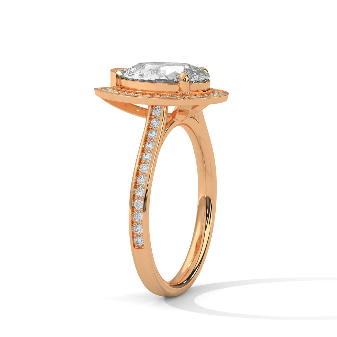 Majestic Dewdrop 3CT Pear Lab-Grown Diamond Engagement Ring | 3.34 CTW