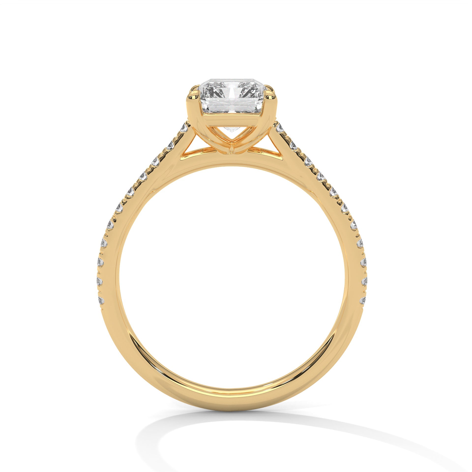 Graceful Lumina 1.5CT Emerald Lab-Grown Diamond Engagement Ring | 1.72 CTW