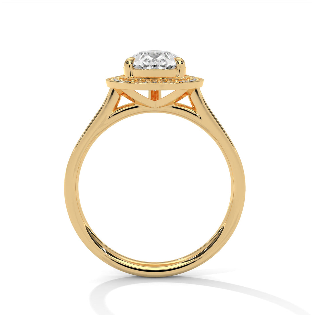 Majestic Dewdrop 3CT Pear Lab-Grown Diamond Engagement Ring | 3.34 CTW