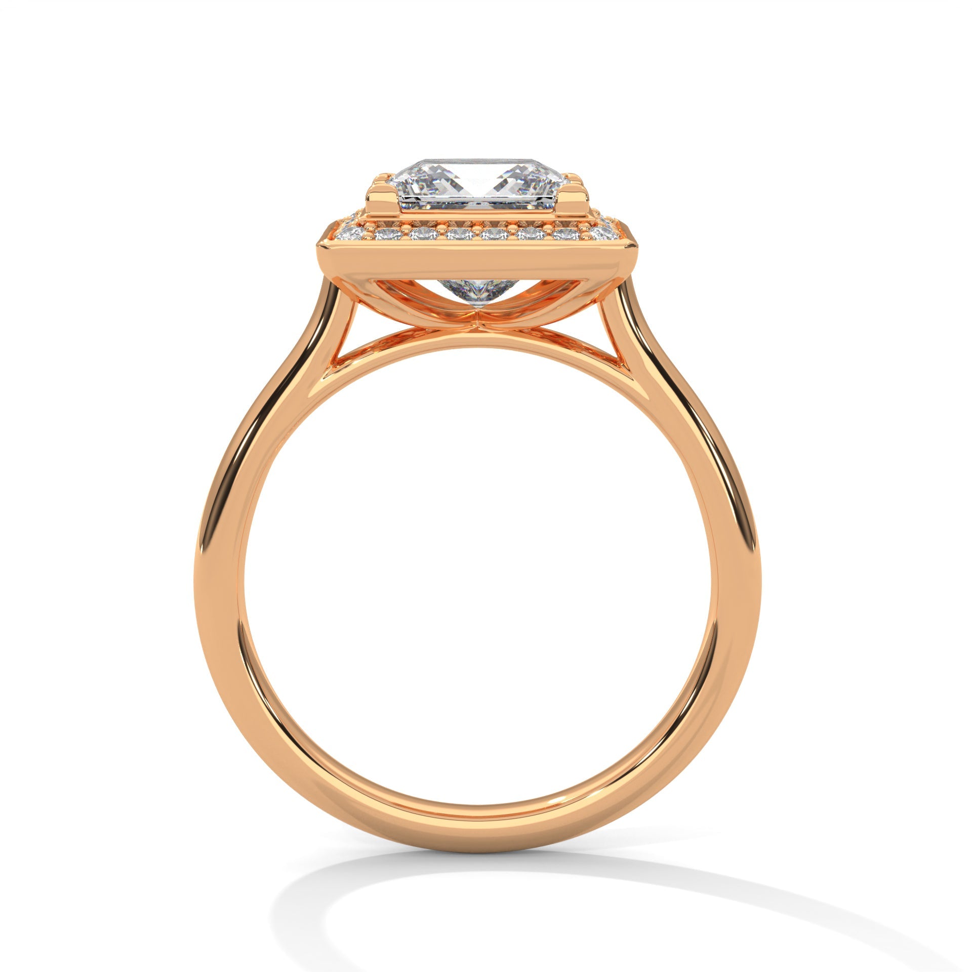 Majestic 2.18 CTW Princess Cut Diamond Halo Ring | E VS1