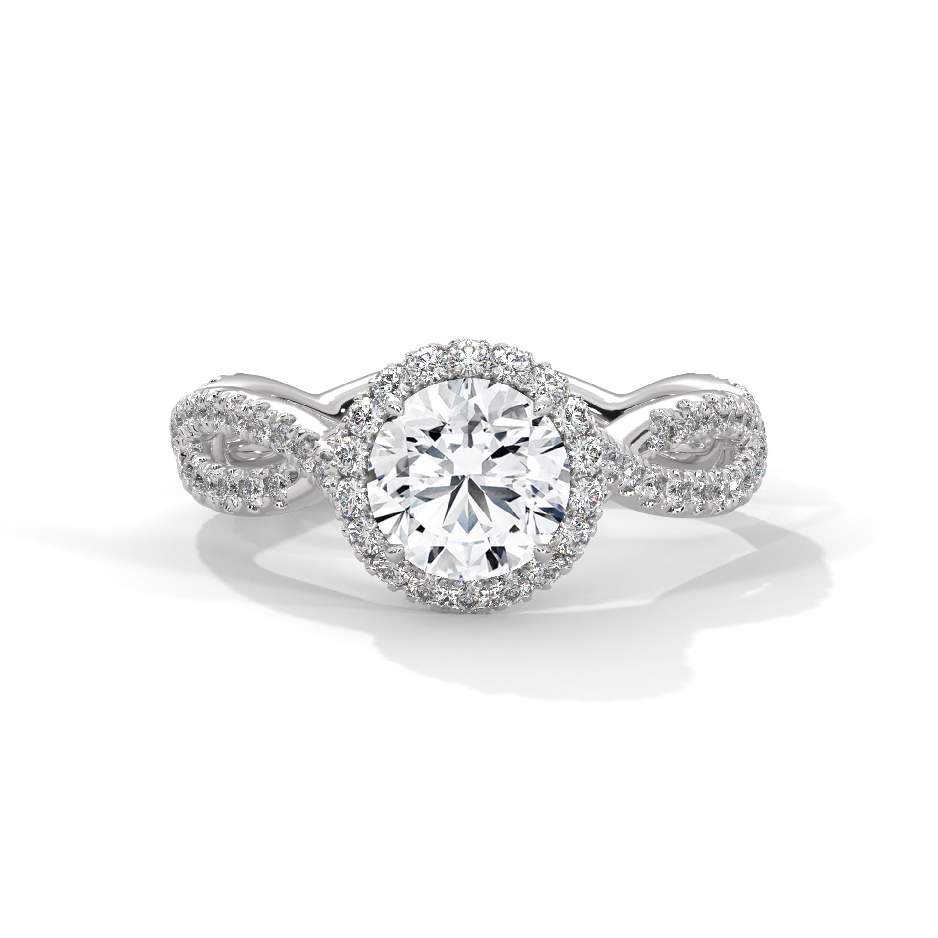Enchanted Twist 1.5 CT Halo Round-Cut Lab Grown Diamond Ring | 1.98 CTW