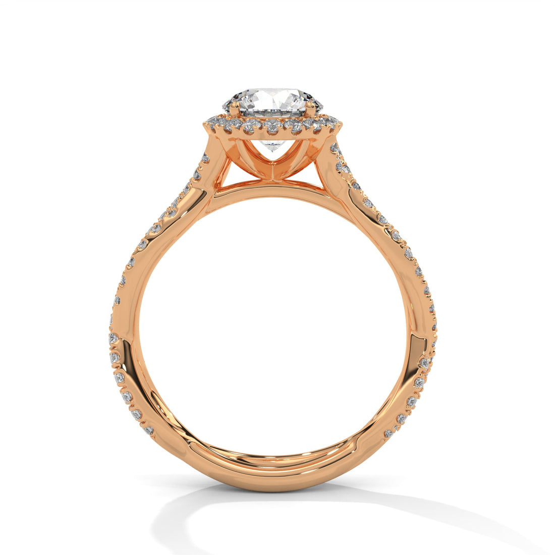 Enchanted Twist 1.5 CT Halo Round-Cut Lab Grown Diamond Ring | 1.98 CTW