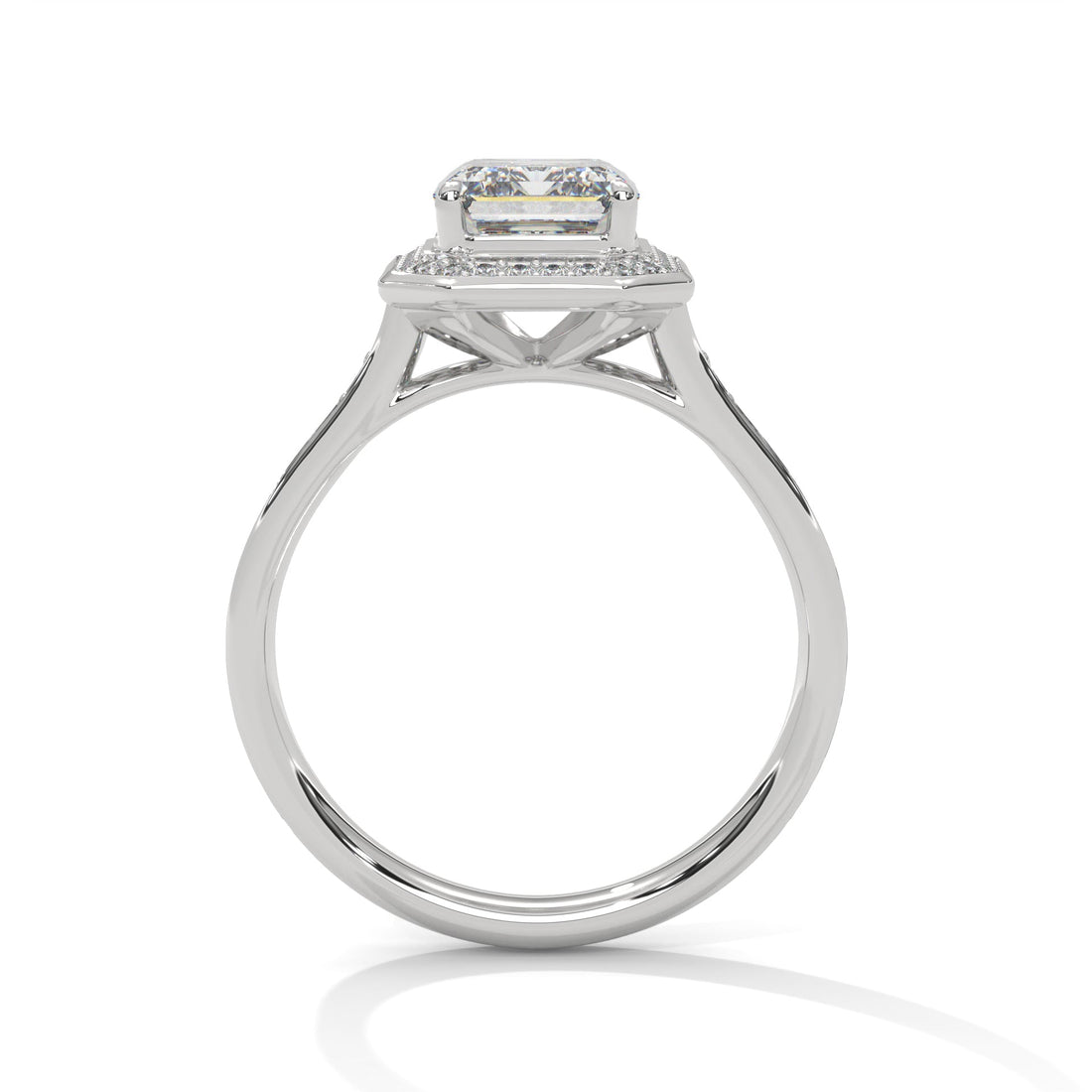 Luxe 1.5 ctw Halo Emerald-Cut Lab Grown Diamond Ring | 1.96 CTW