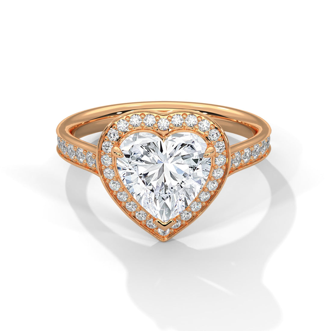 Romantic Halo 1.5 CT Heart-Cut Lab Grown Diamond Ring | 1.96 CTW