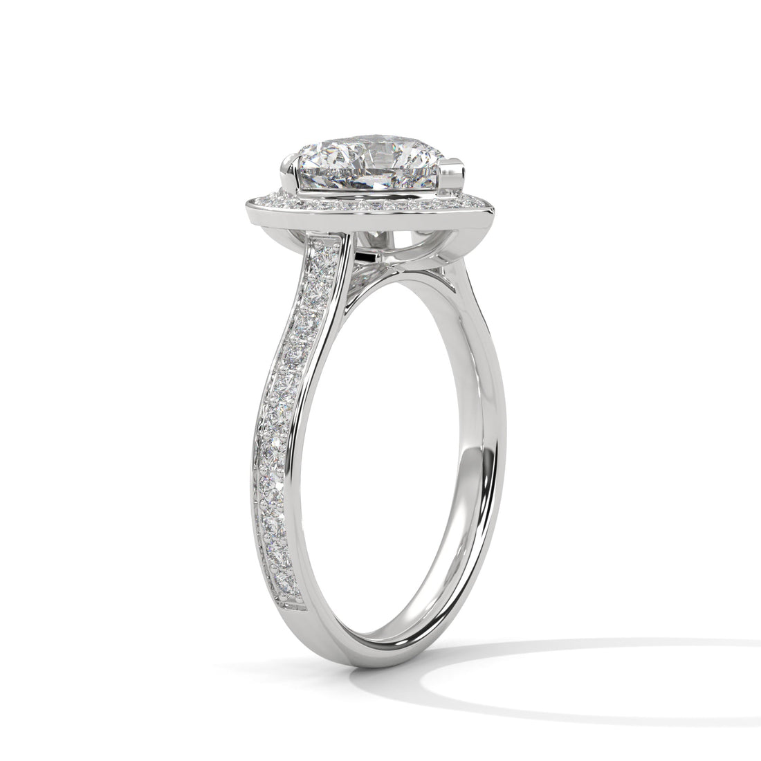 Romantic Halo 1.5 CT Heart-Cut Lab Grown Diamond Ring | 1.96 CTW