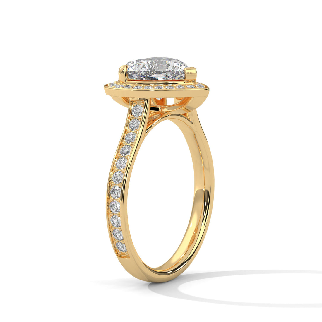 Romantic Halo 1.5 CT Heart-Cut Lab Grown Diamond Ring | 1.96 CTW