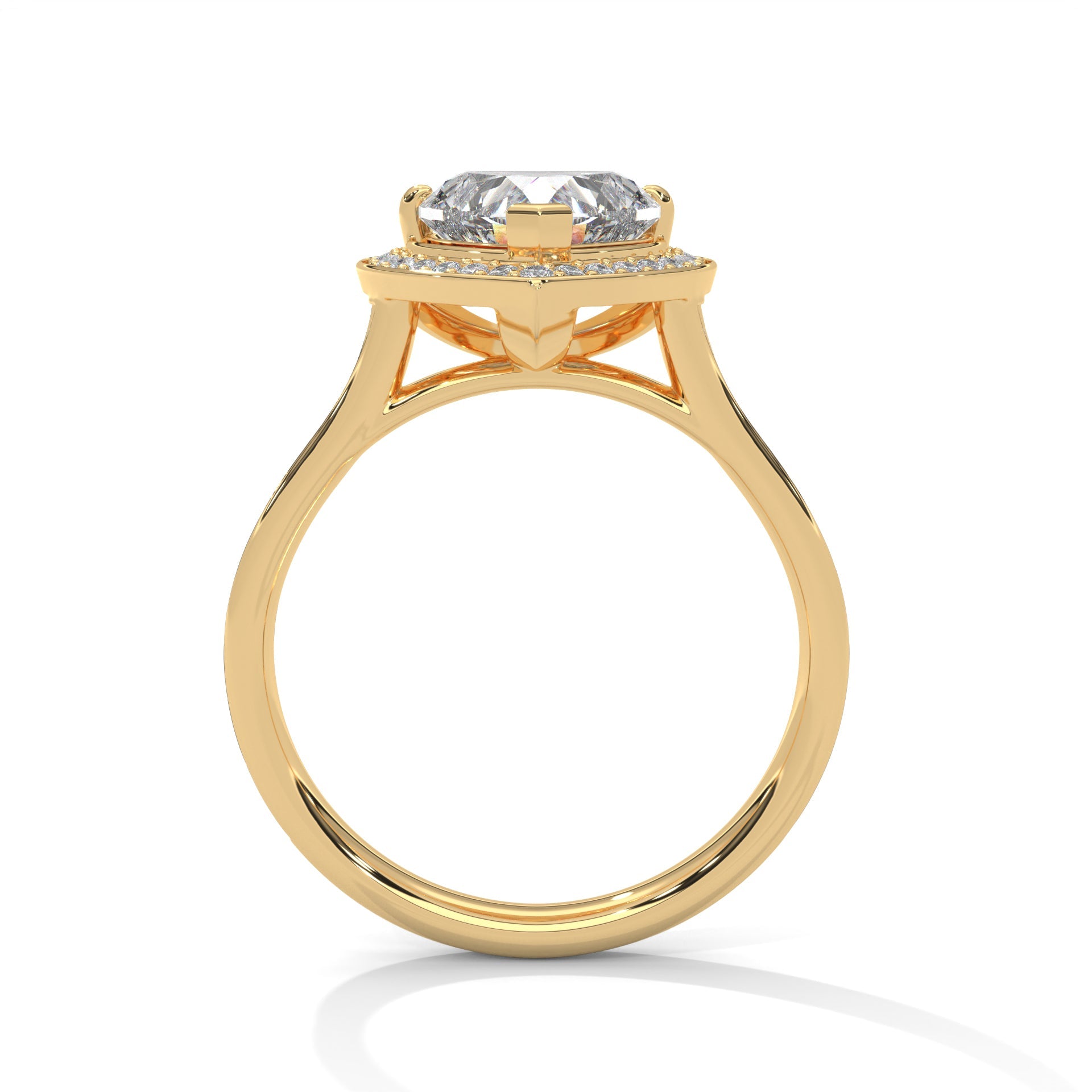 Romantic Halo 1.5 CT Heart-Cut Lab Grown Diamond Ring | 1.96 CTW