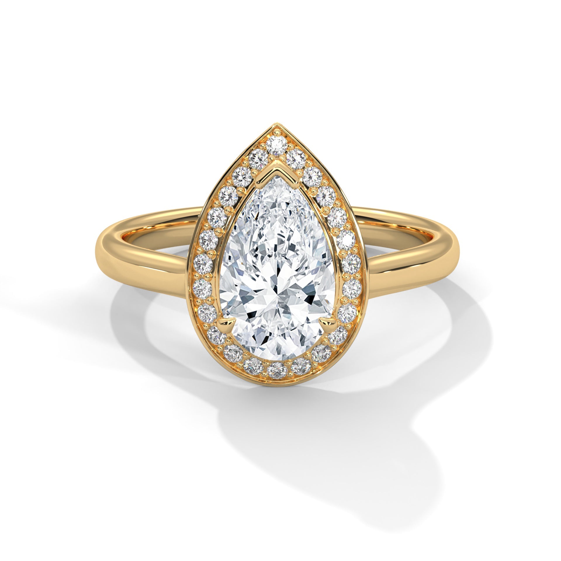 Elysian Halo 1.5 CTW Pear-Cut Lab Grown Diamond Ring | 1.64 CTW