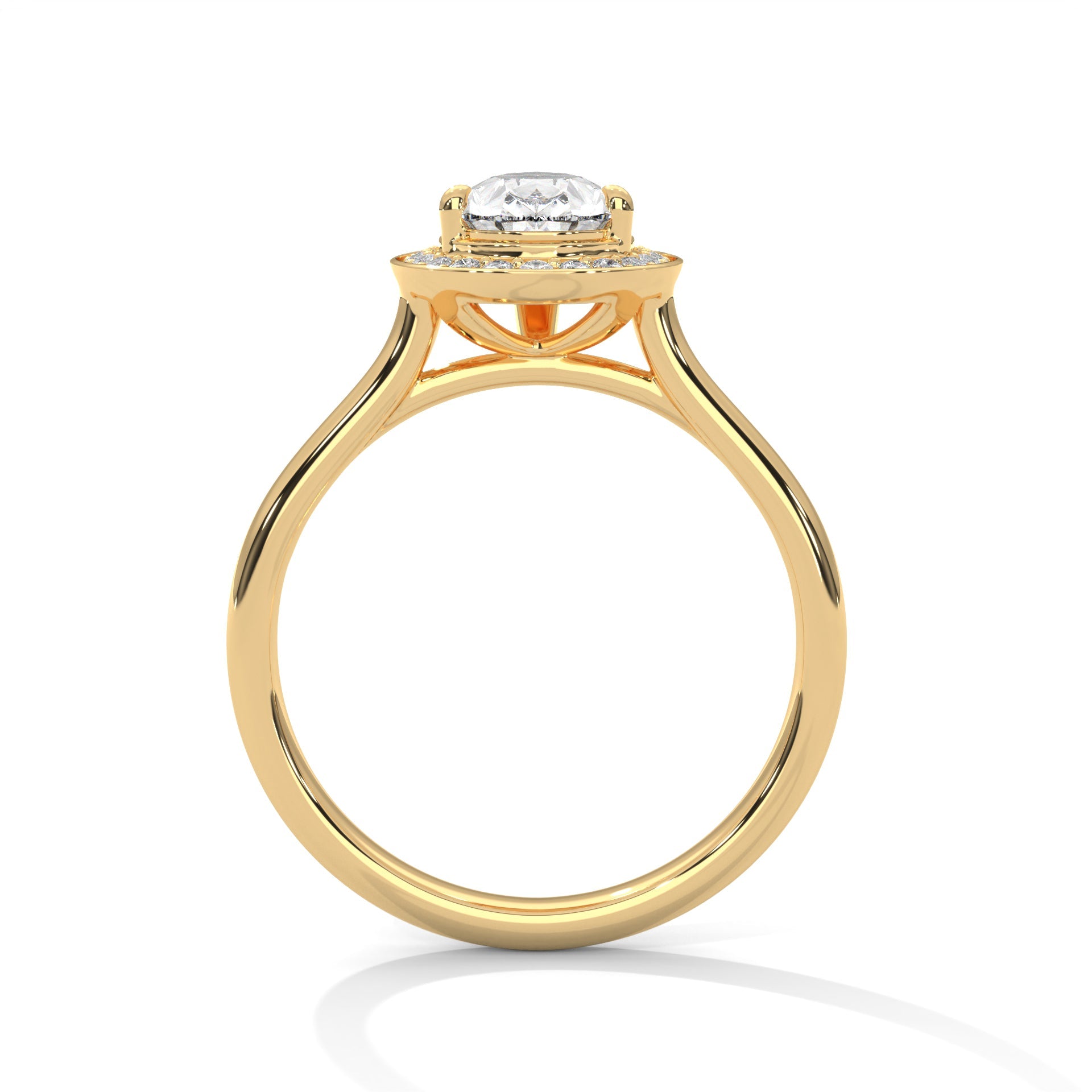 Elysian Halo 1.5 CTW Pear-Cut Lab Grown Diamond Ring | 1.64 CTW