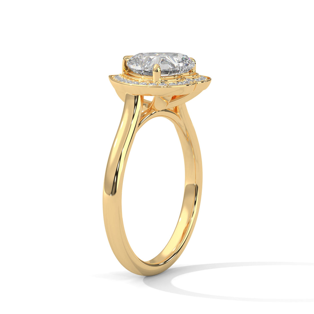 Halo-Set 1.5ctw Heart-Cut Lab Grown Diamond Engagement Ring | 1.66 CTW