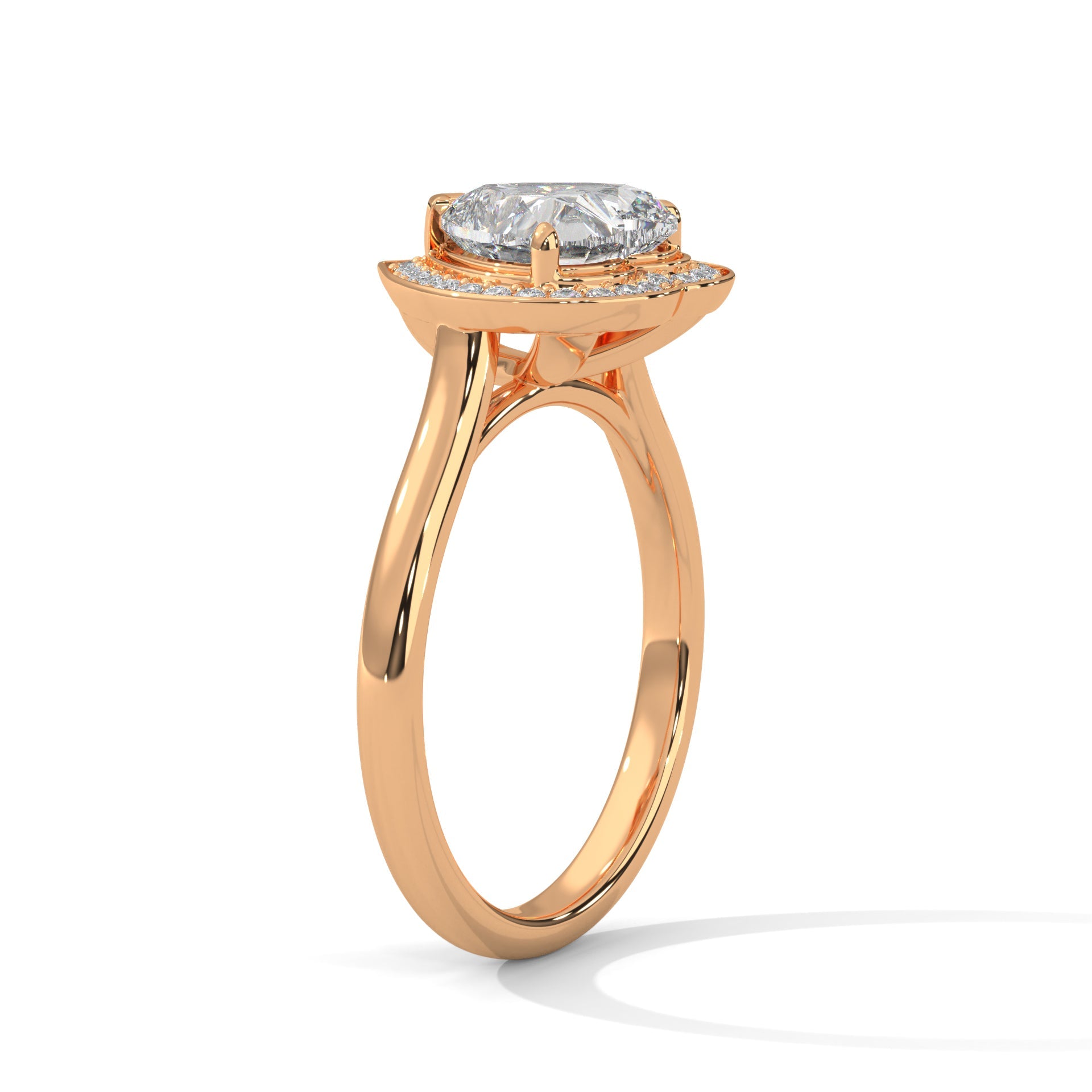 Halo-Set 1.5ctw Heart-Cut Lab Grown Diamond Engagement Ring | 1.66 CTW