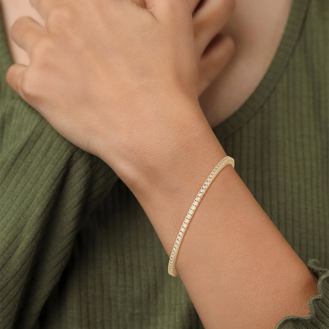 Lumière Classic Round-Cut Lab-Grown Diamond Tennis Bracelet | 2.18 CTW