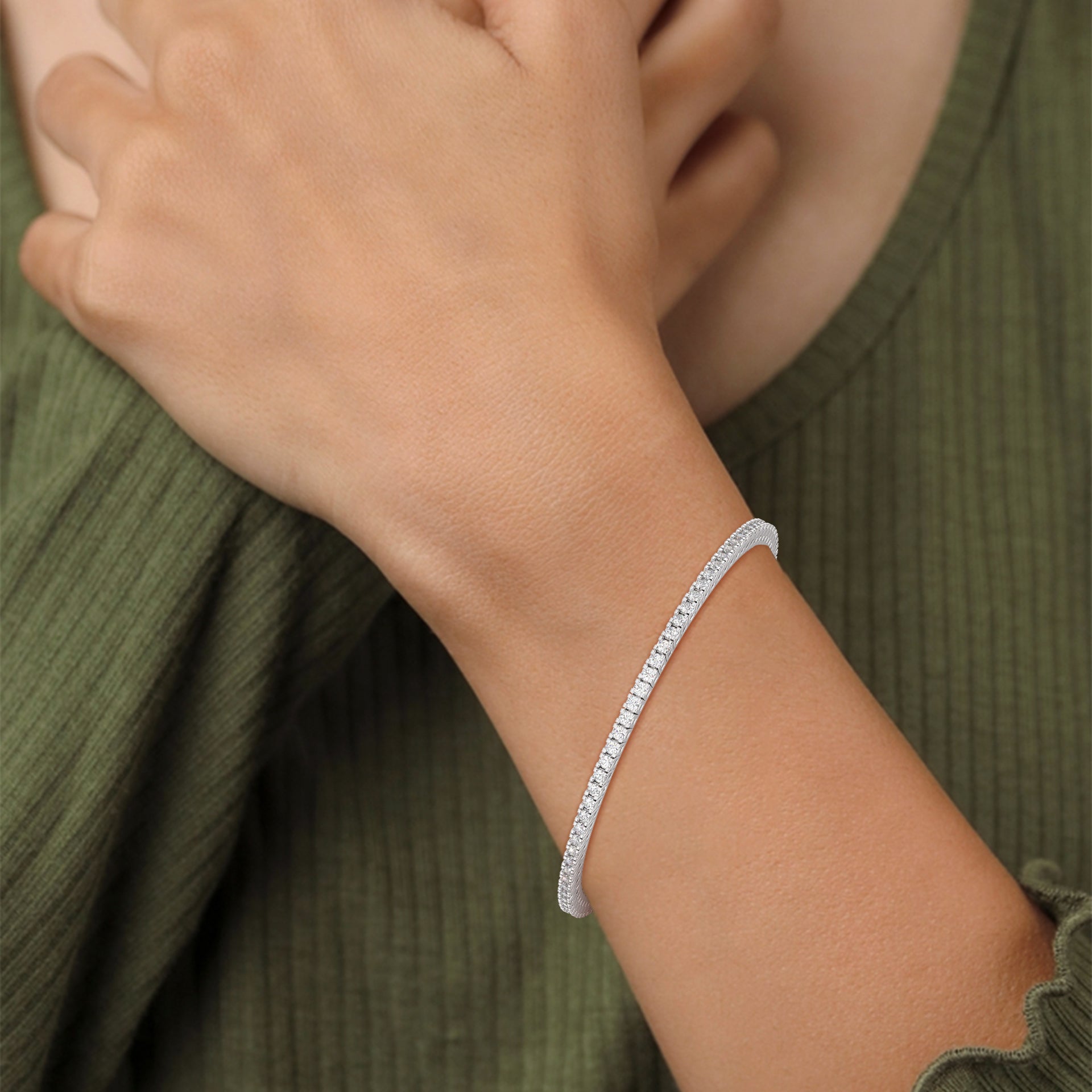 Lumière Classic Round-Cut Lab-Grown Diamond Tennis Bracelet | 2.18 CTW