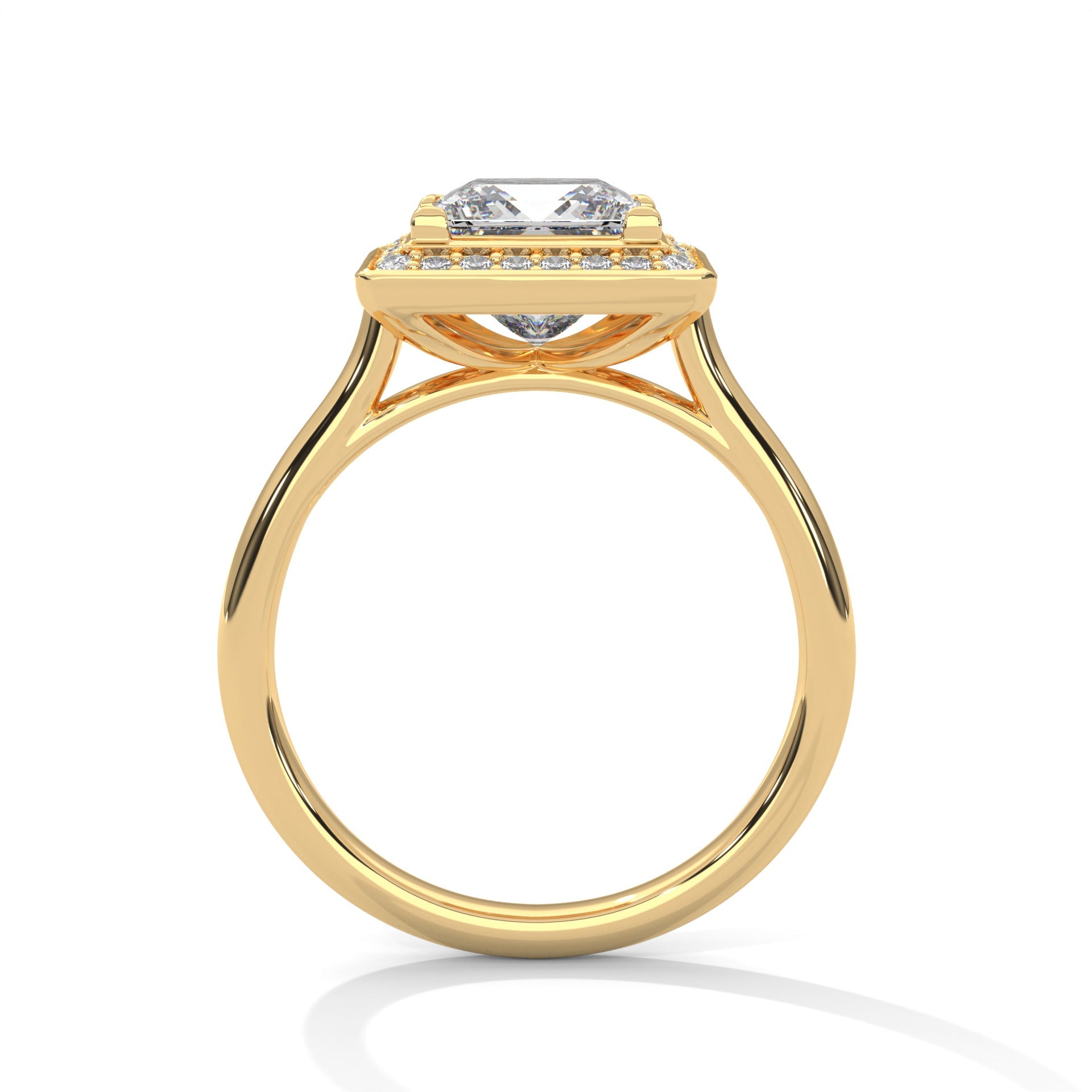 Majestic 2.18 CTW Princess Cut Diamond Halo Ring | E VS1