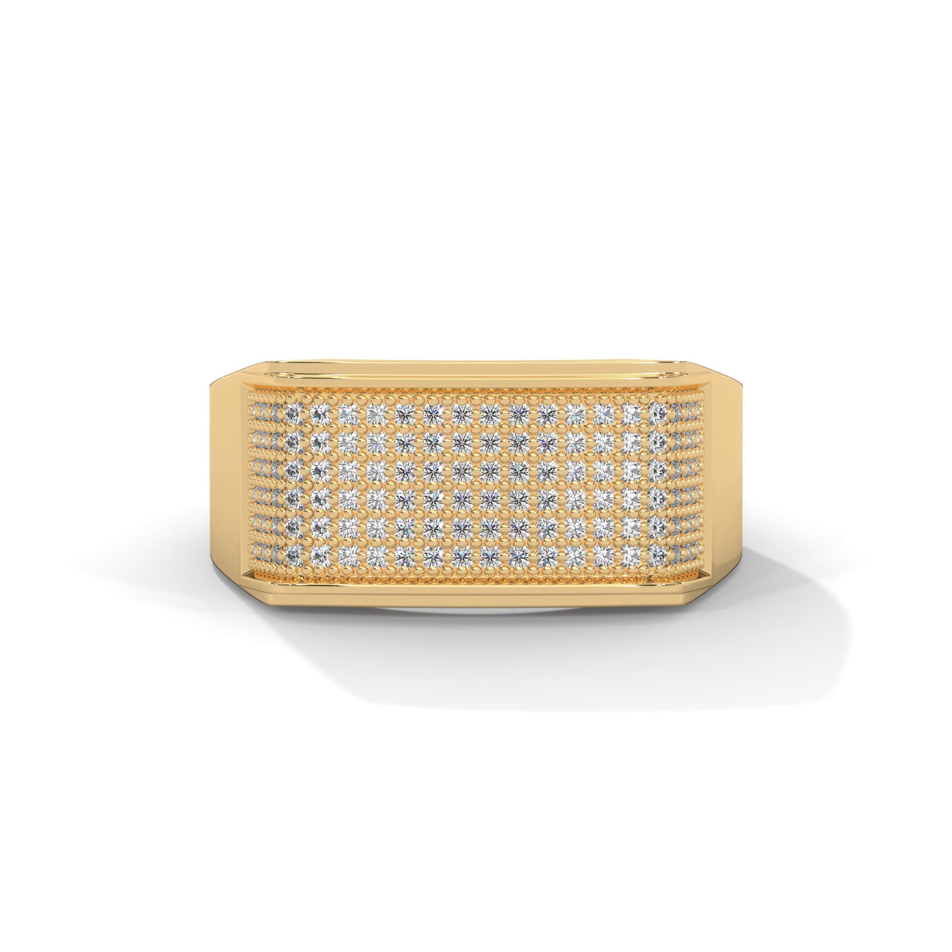 Noble 0.60 CTW Round Lab-Grown Diamond Rectangular Men's Ring