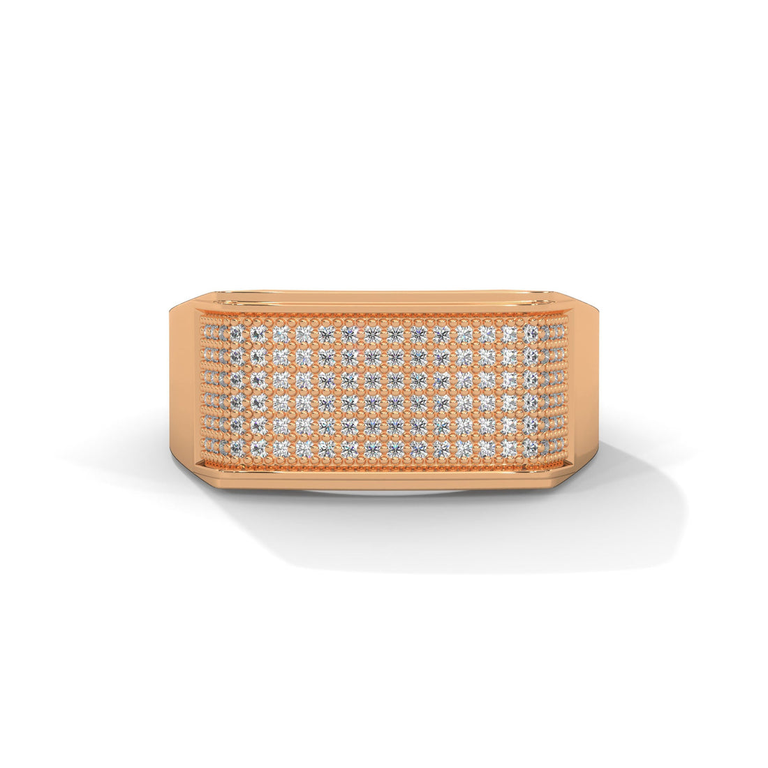 Noble 0.60 CTW Round Lab-Grown Diamond Rectangular Men's Ring