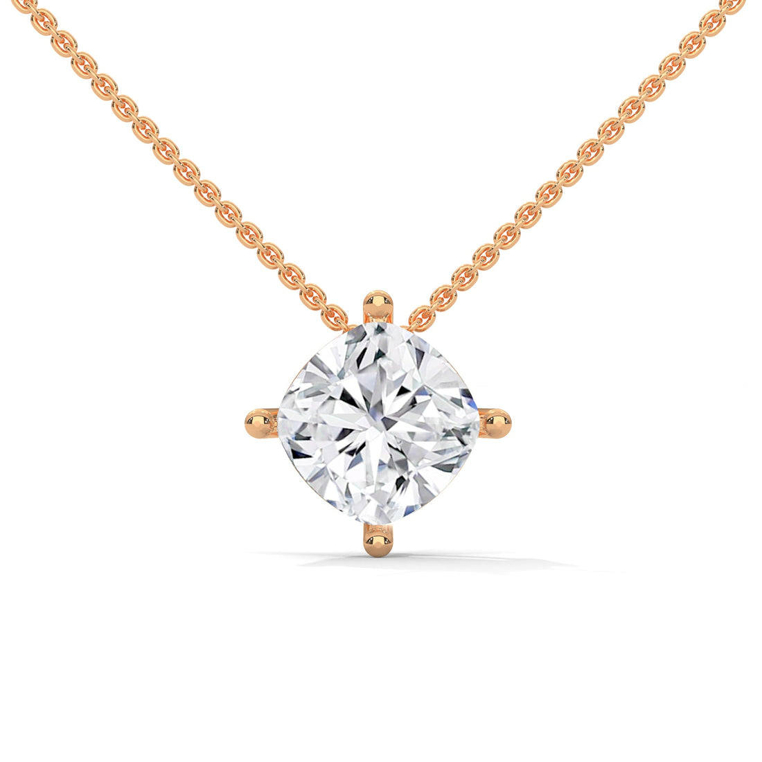 Celestial Glow Round-Cut Diamond Pendant Necklace 2.50ct | 14K Gold |16”&18” Chain
