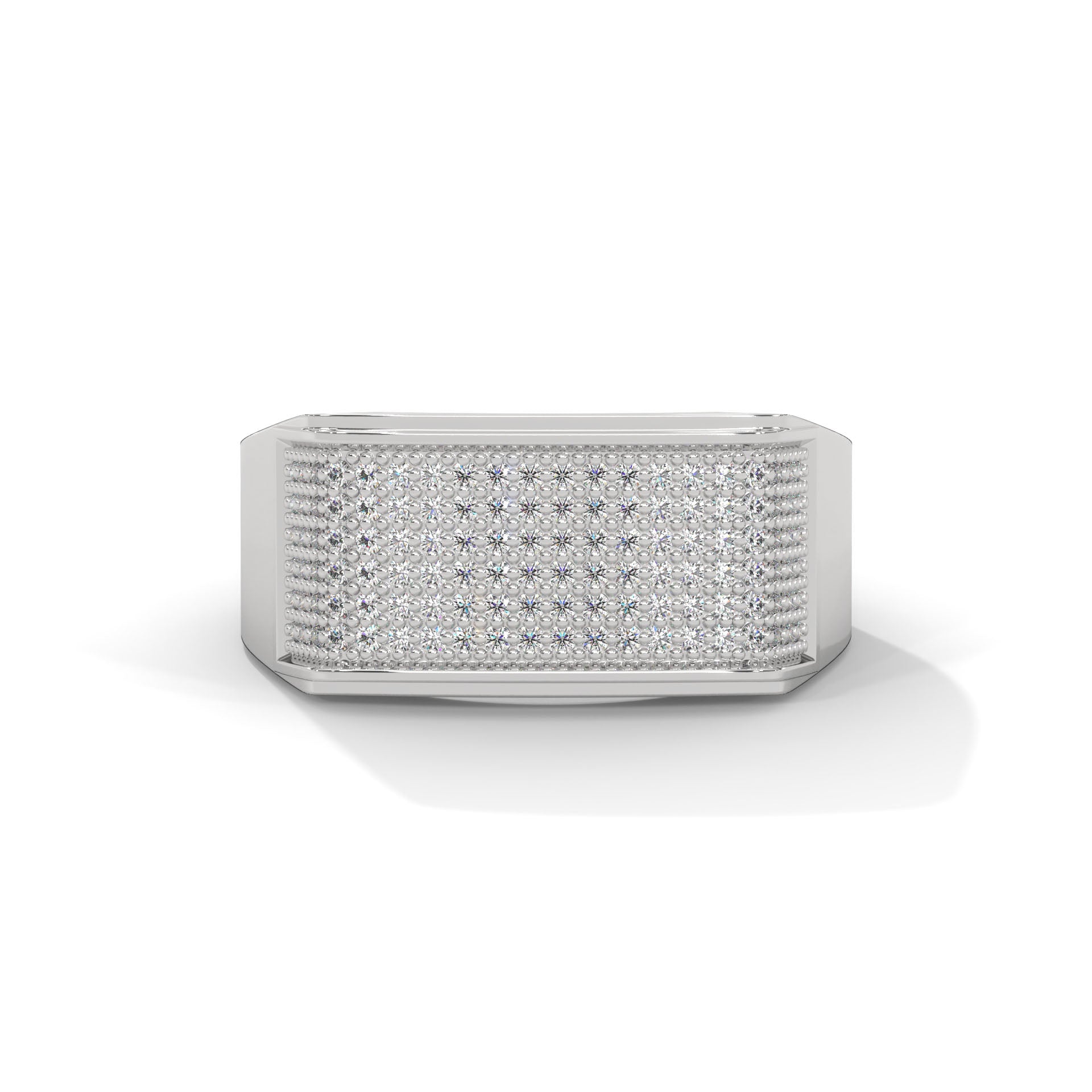 Noble 0.60 CTW Round Lab-Grown Diamond Rectangular Men's Ring